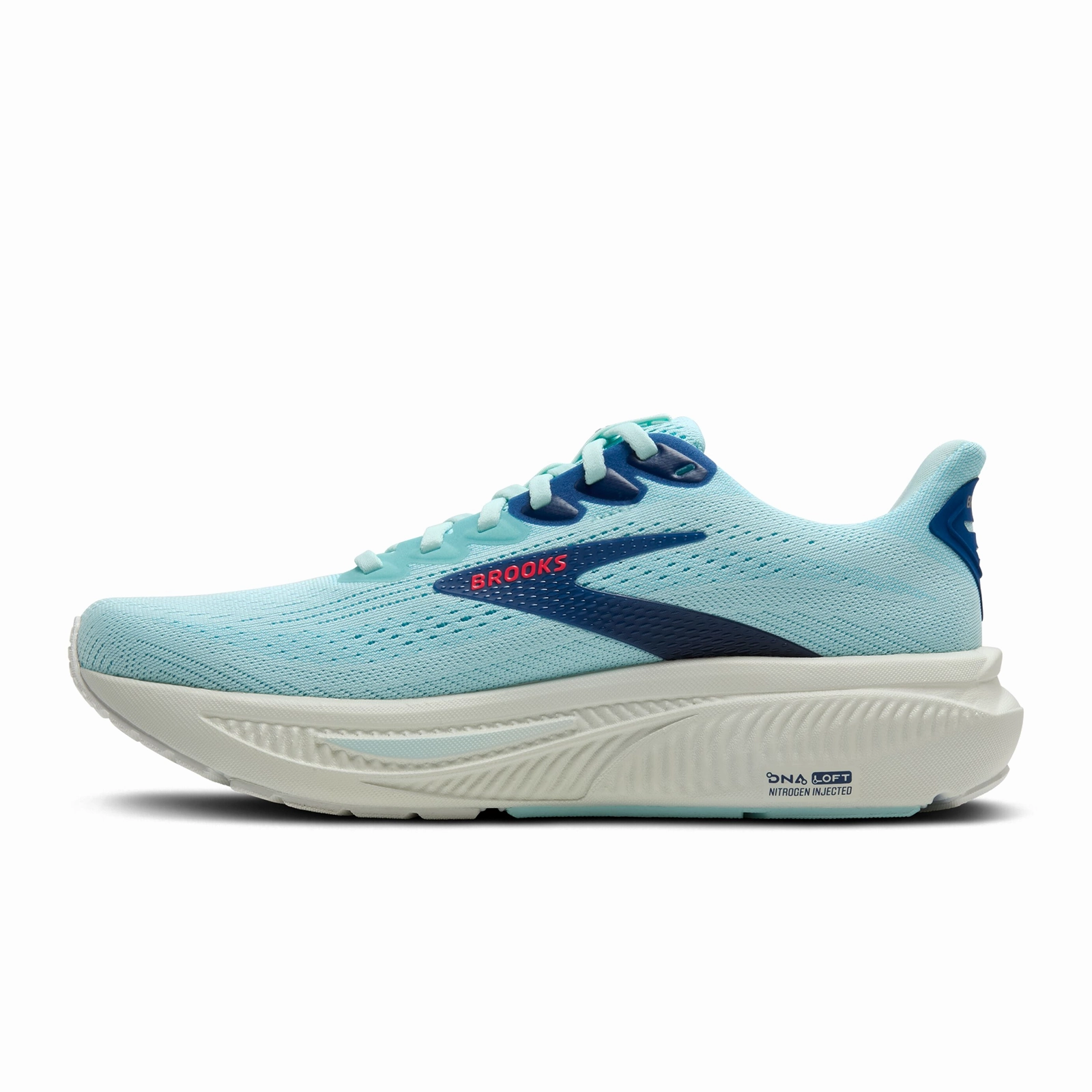 Brooks Ghost 17 Running Shoe (Women) - Clearwater/Navy Peony Sporty Comfort Anti Fatigue Technology