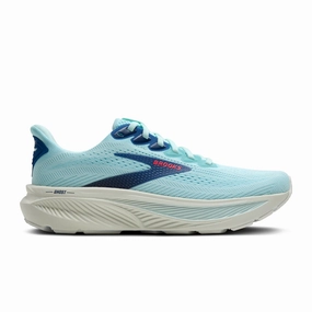Comfortable Insole Lightweight Comfort Brooks Ghost 17 Running Shoe (Women) - Clearwater/Navy Peony