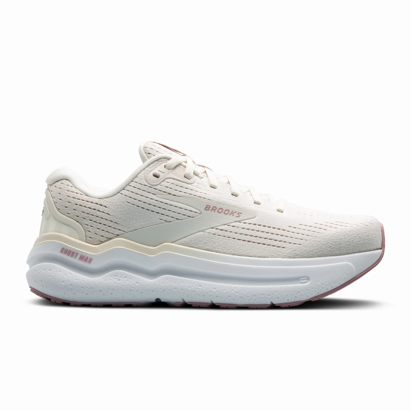 Brooks Ghost Max 2 Running Shoe (Women) - Coconut Milk/Gray/Zephyr Layered Shock Dispersion
