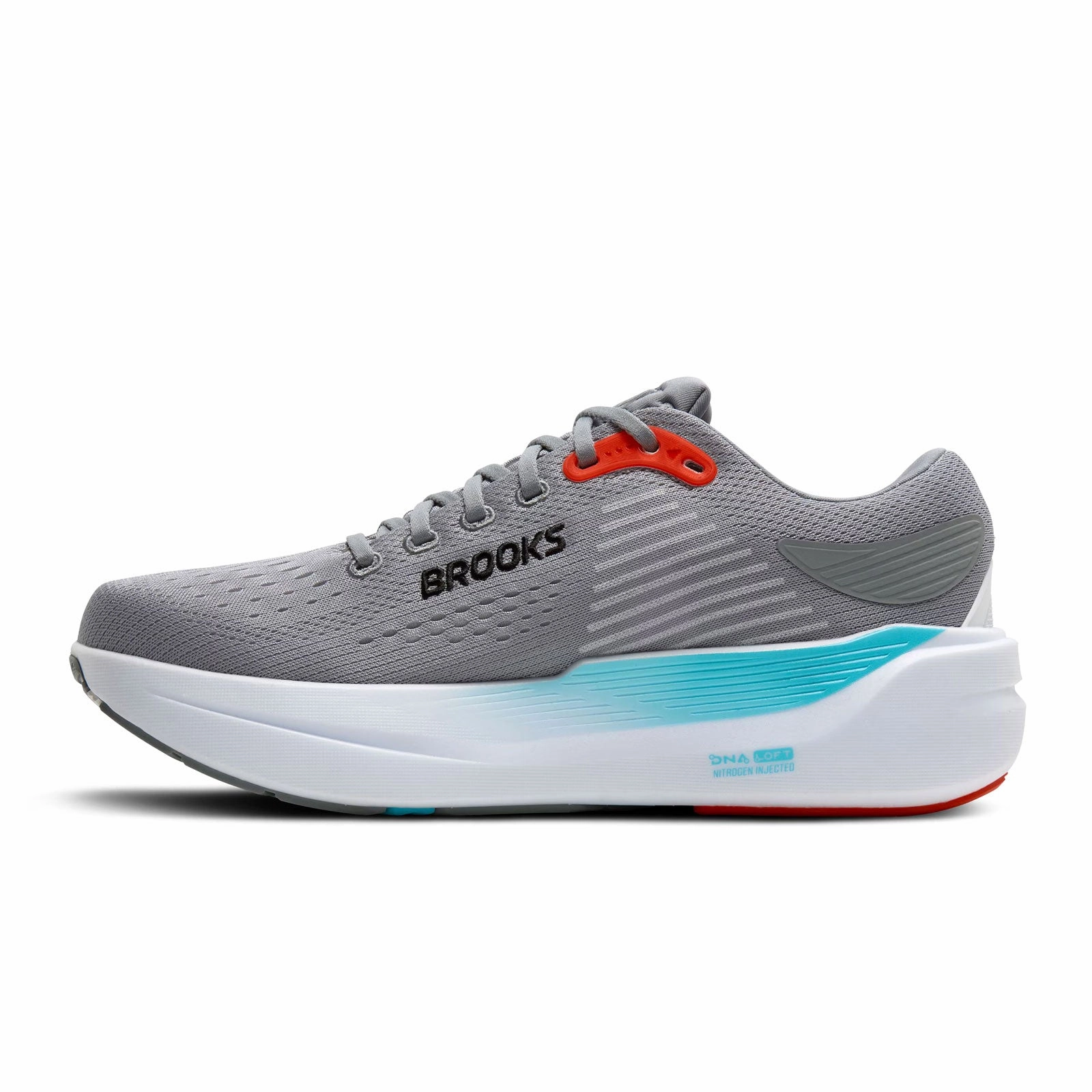 Unisex Appeal Brooks Ghost Max 3 Running Shoe (Men) - Primer Grey/Antarctica/Red