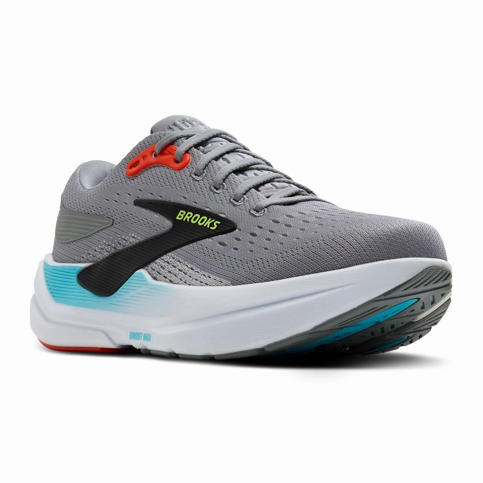 Ocean Breeze Brooks Ghost Max 3 Running Shoe (Men) - Primer Grey/Antarctica/Red