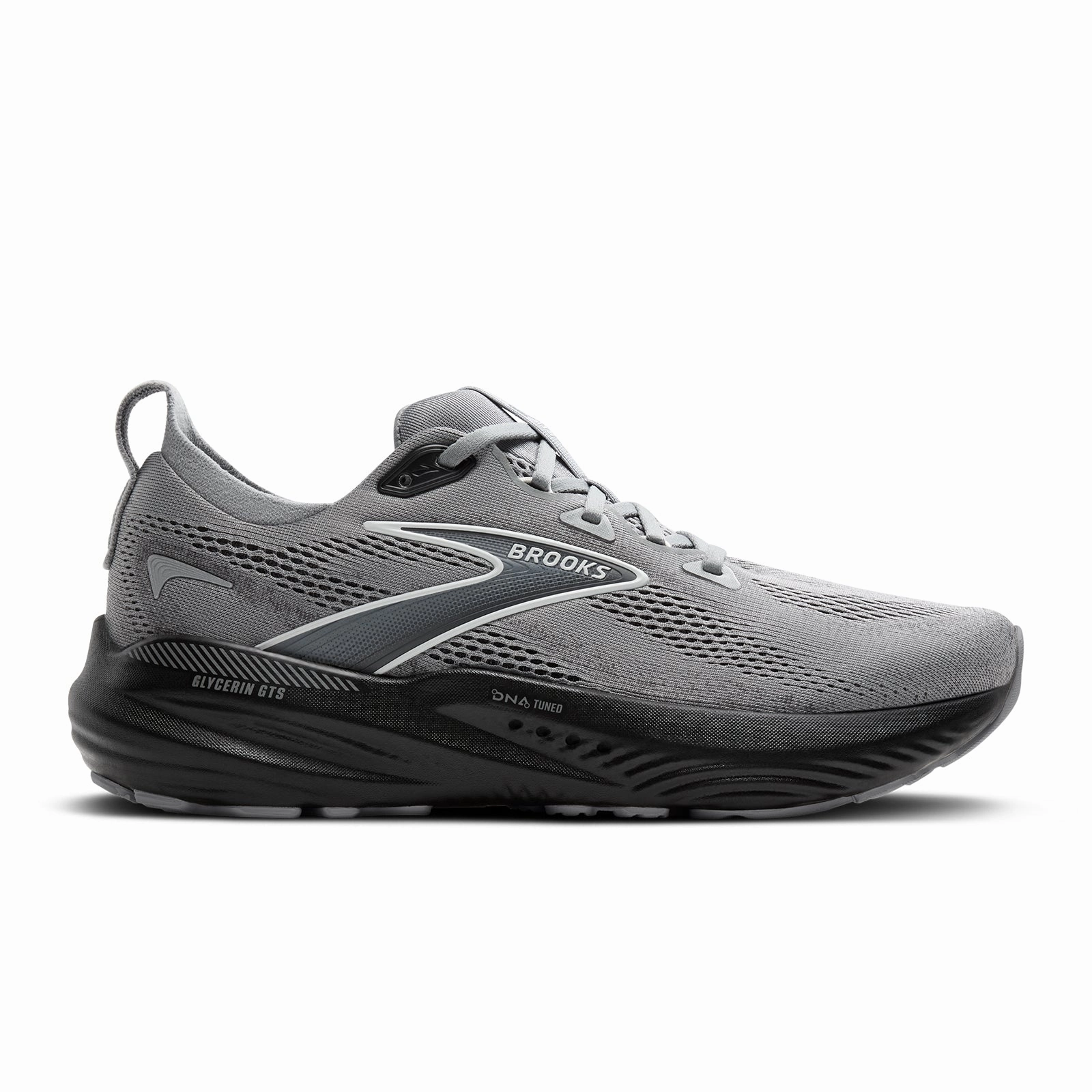 Brooks Glycerin GTS 22 Running Shoe (Men) - Primer Gray/Ebony/Bluewash Resilient Outsole