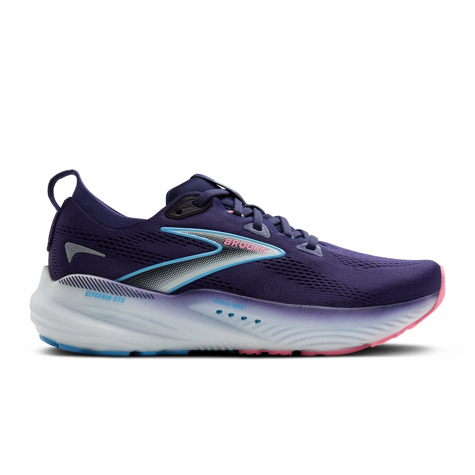 Brooks Glycerin GTS 22 Running Shoe (Women) - Blue Ribbon/Peacoat/Dianthus Contoured Foot Shape