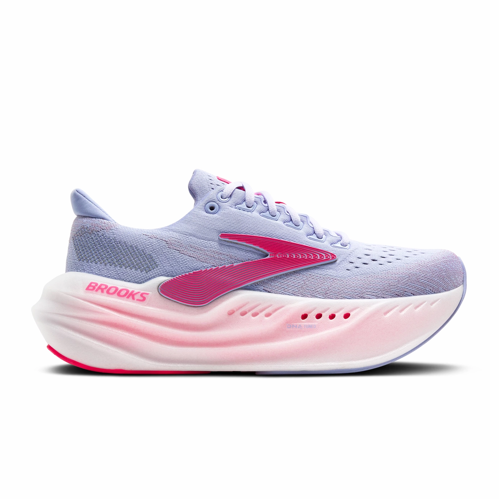 Brooks Glycerin Max Running Shoe (Women) - Blue Heron/Diva Pink/White Sturdy Toe Barrier Easy Adjust