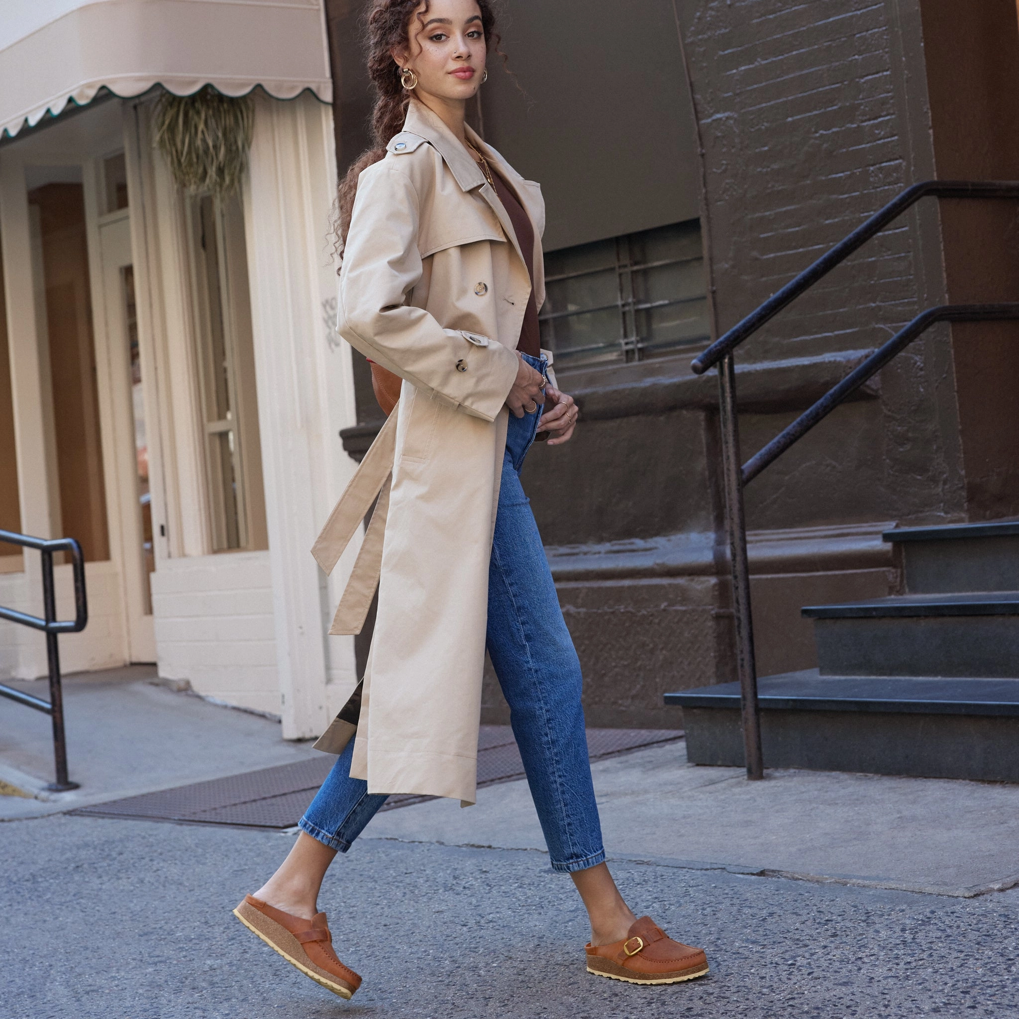 BUCKLEY - COGNAC - OIL LEATHER fascinating strap - on style