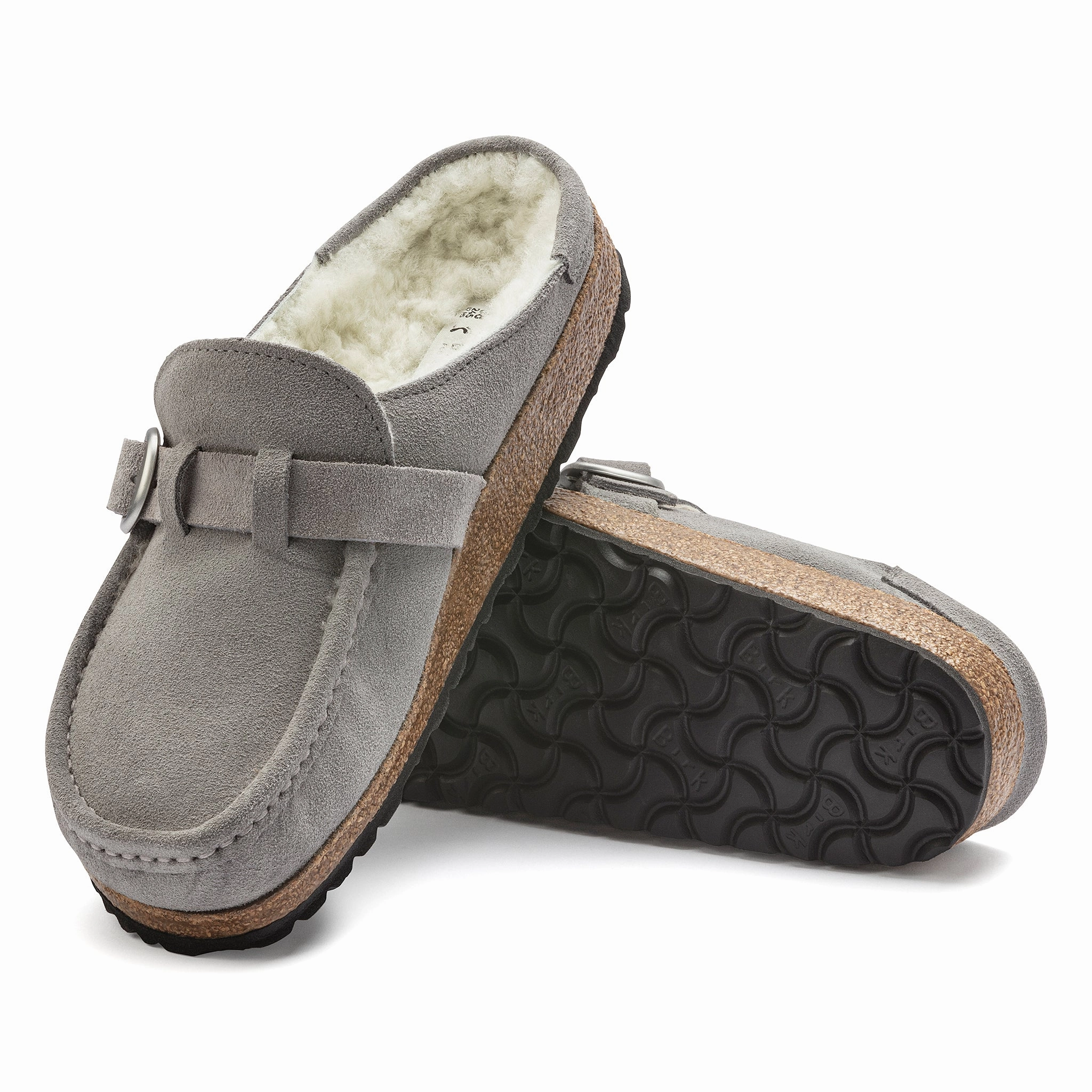 Stylish Wear BUCKLEY SHEARLING - STONE COIN - SUEDE