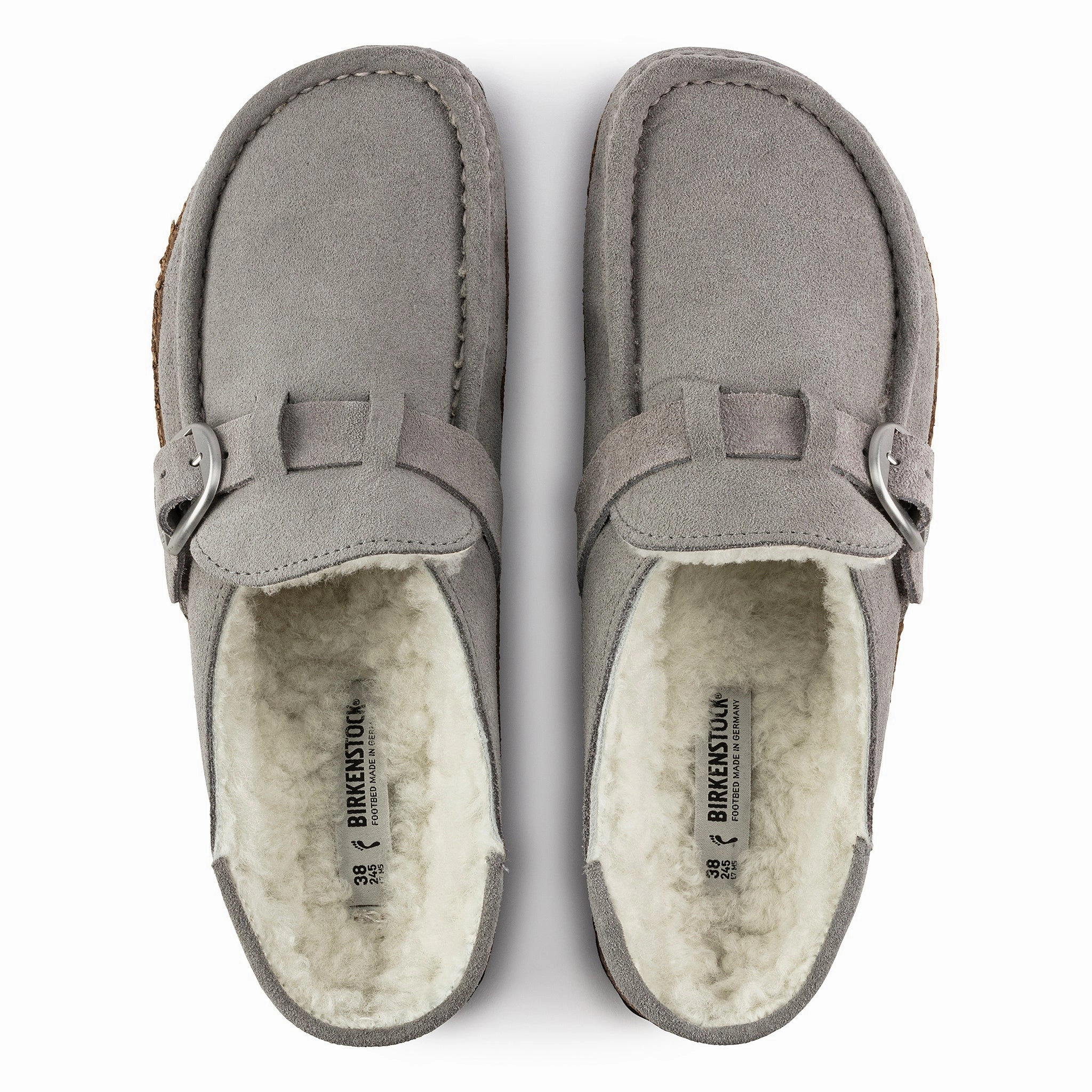 fitness freaks Minimalist Design Aesthetic BUCKLEY SHEARLING - STONE COIN - SUEDE