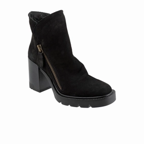 foldable Bueno Elliott Heeled Mid Boot (Women) - Black Nubuck