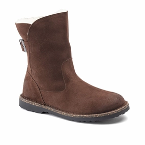 Birkenstock Uppsala Boot (Women) - Espresso Suede/Natural Shearling Waterproof Adventure Journey