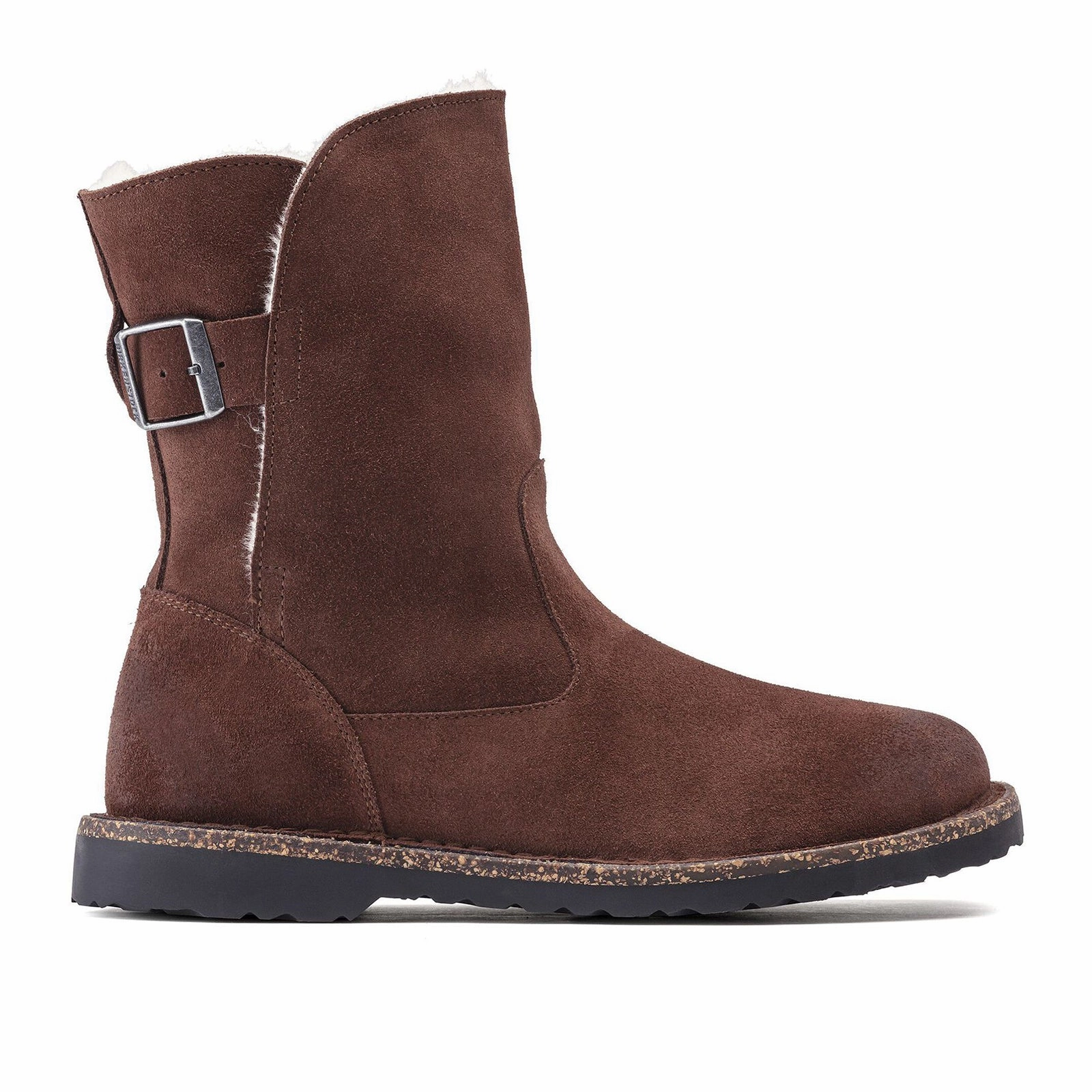 Birkenstock Uppsala Boot (Women) - Espresso Suede/Natural Shearling Quick Lace System