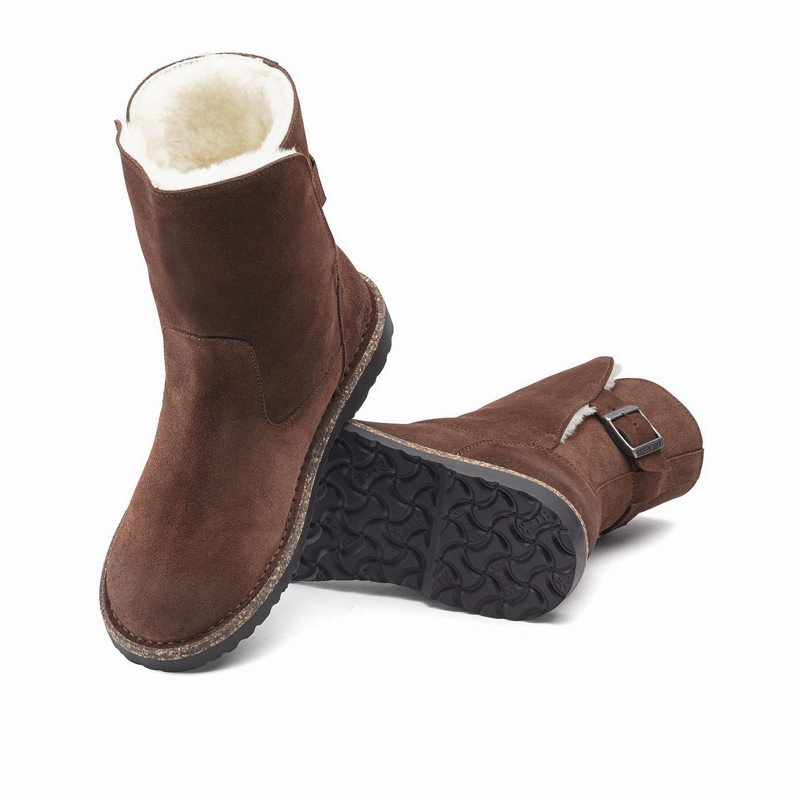 Birkenstock Uppsala Boot (Women) - Espresso Suede/Natural Shearling Party Occasion Narrow Fit