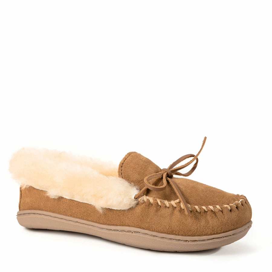 ALPINE SHEEPSKIN MOC - GOLDEN TAN - SUEDE Comfort Slip-On