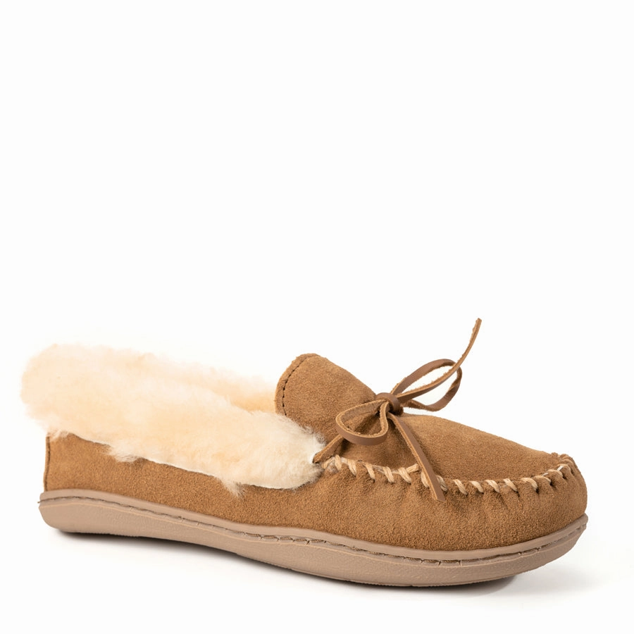 ALPINE SHEEPSKIN MOC - GOLDEN TAN - SUEDE Easy Walk High   Quality