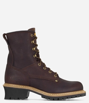 Abrasion Proof Carolina Elm 8" Leather Logger Boot - Men