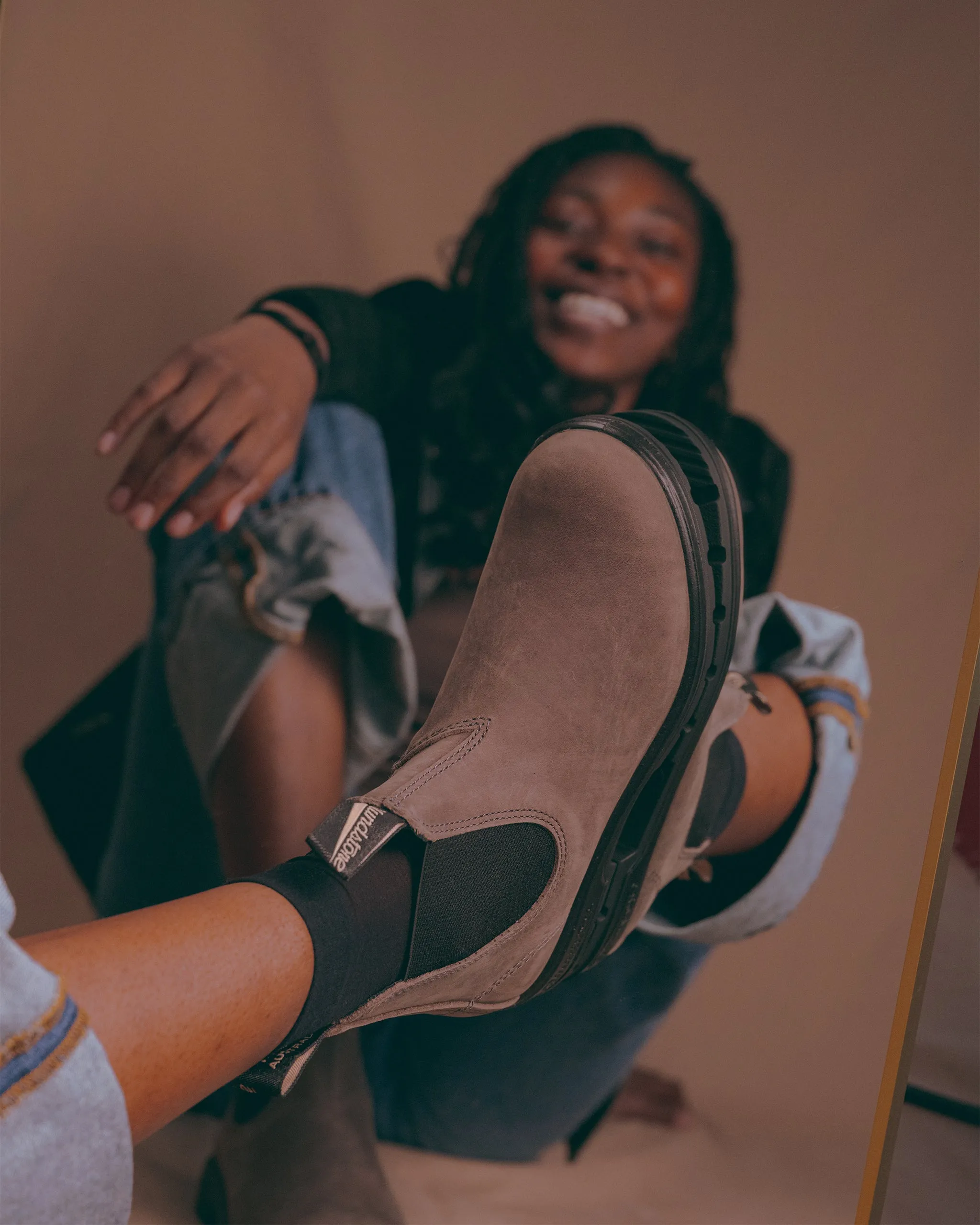 anti - odor - level Flexible Grooves CLASSIC CHELSEA 2446 - CLAY - LEATHER