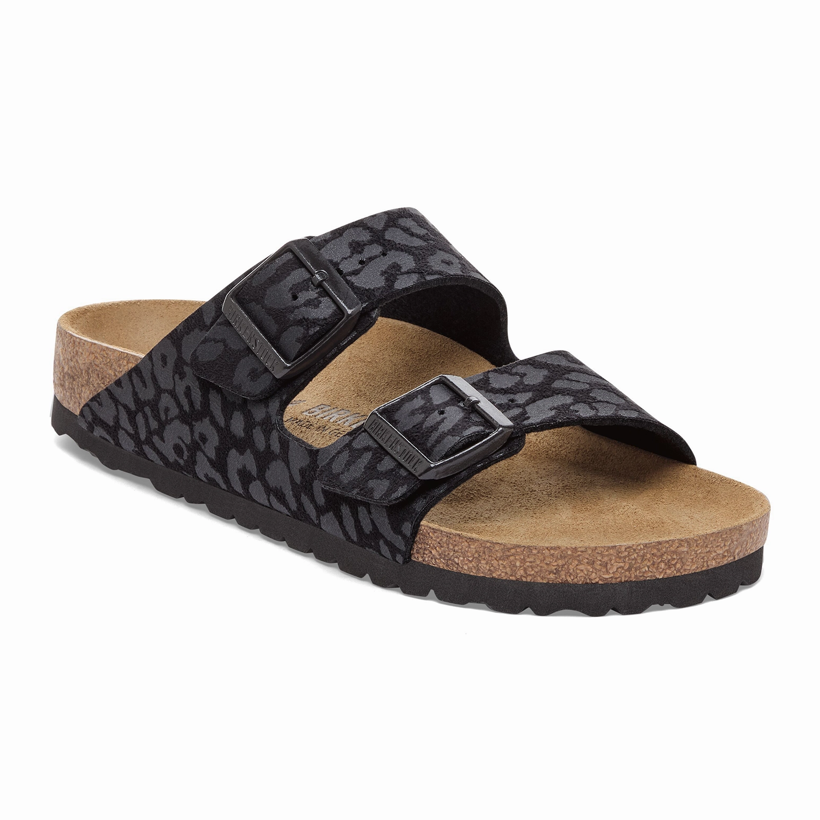 Comfy Feel Birkenstock Arizona Slide Sandal (Women) - Leo Black Birki