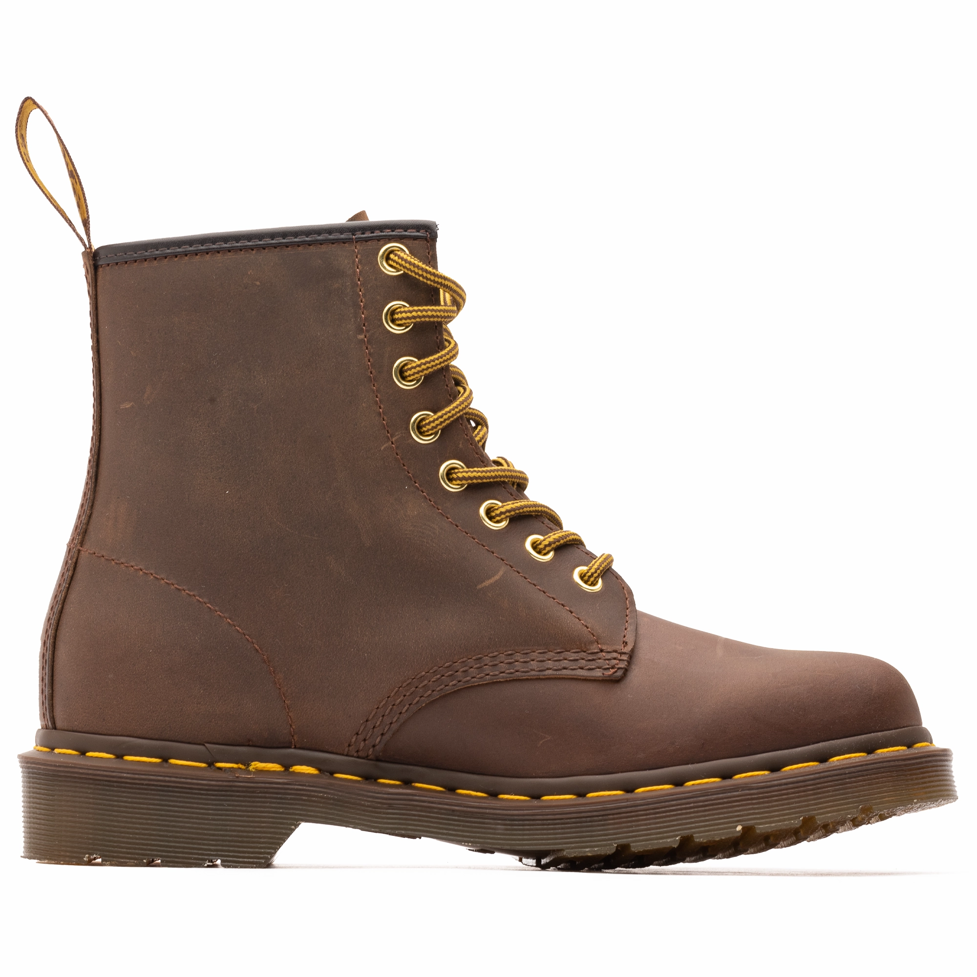 Reinforced Form Morning Walk Heavy Duty Performance Dr. Martens 1460 Leather Boots - Brown Crazy Horse