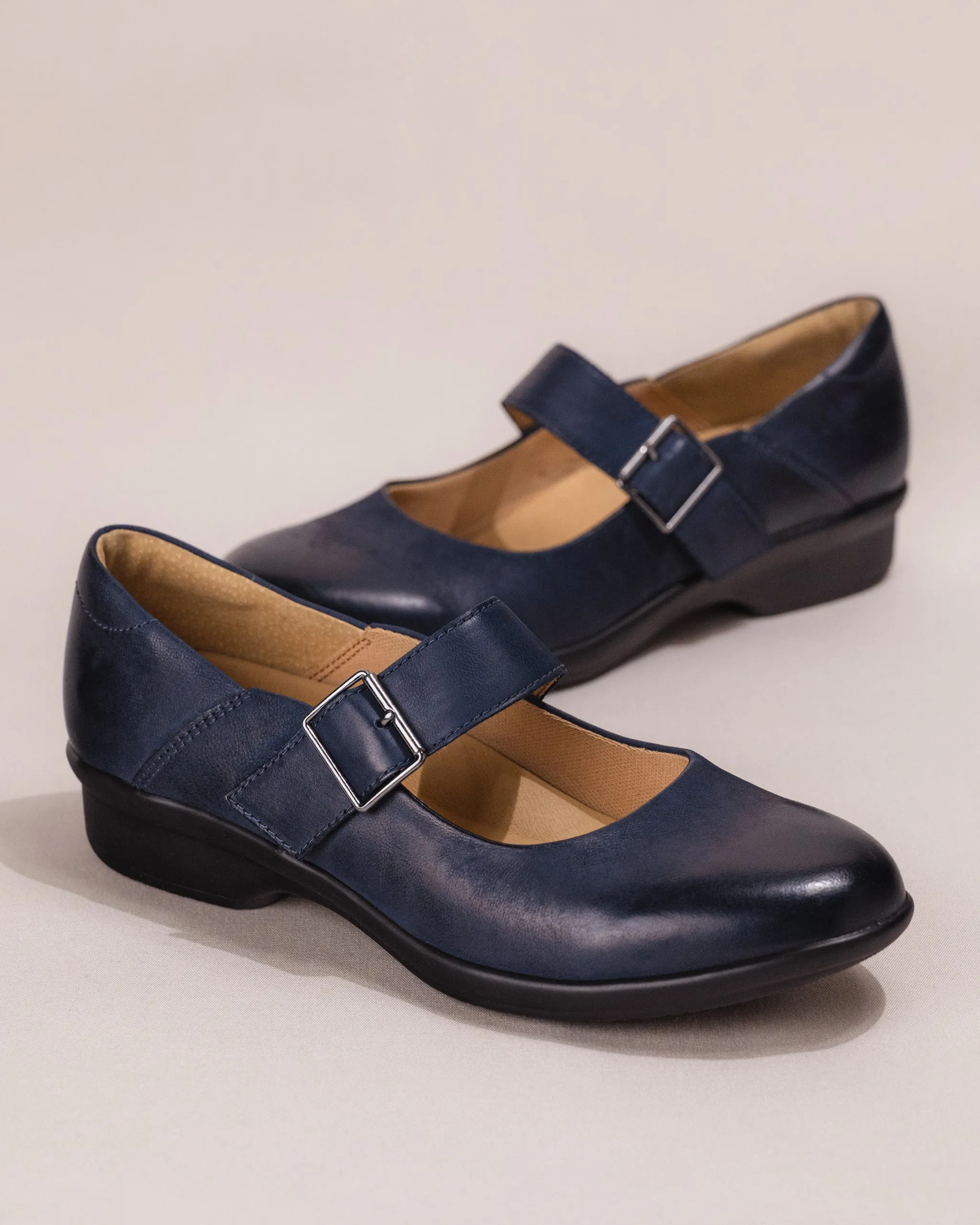 afternoon Hydraulic Heel Suspension COLLETTE - NAVY - NUBUCK