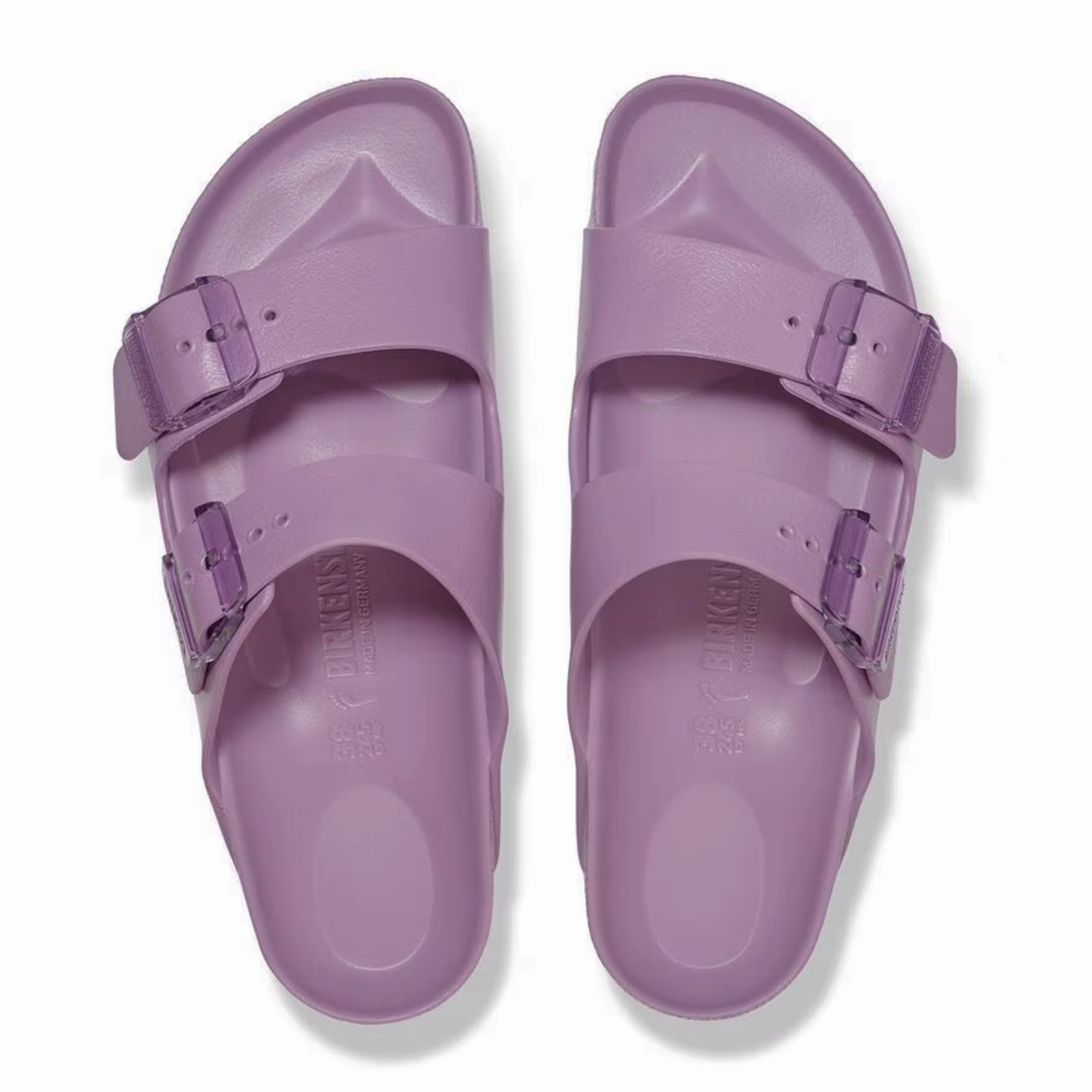 Multi Directional Flex Zones Birkenstock Arizona Stealth Buckle EVA Slide Sandal (Women) - Mauve