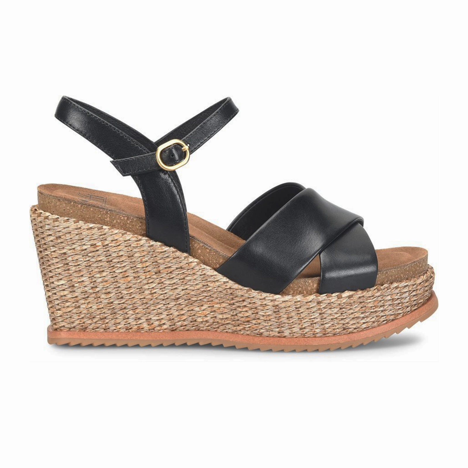 Sofft Diana Wedge Sandal (Women) - Black Urban Fresh Thermoplastic Outsole