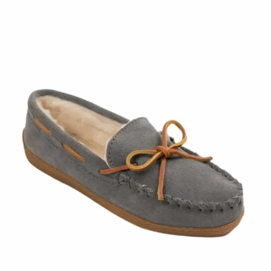 MINNETONKA PILE LINED HARDSOLE SLIPPER WOMEN'S MEDIUM AND WIDE PU material Cold resistant
