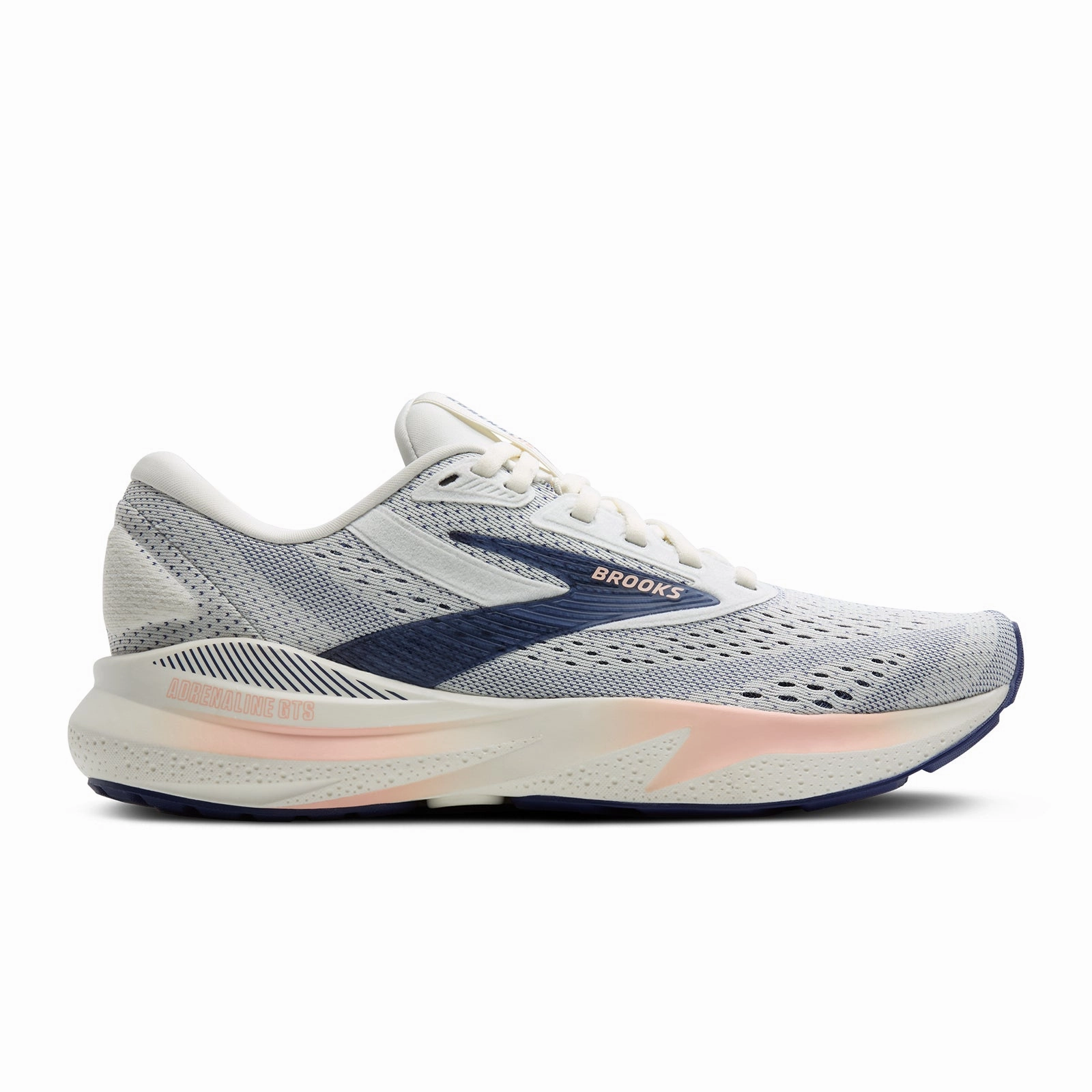 Brooks Adrenaline GTS 24 Running Shoe (Women) - Grey/Blue Ribbon/Peach Breathable Lining