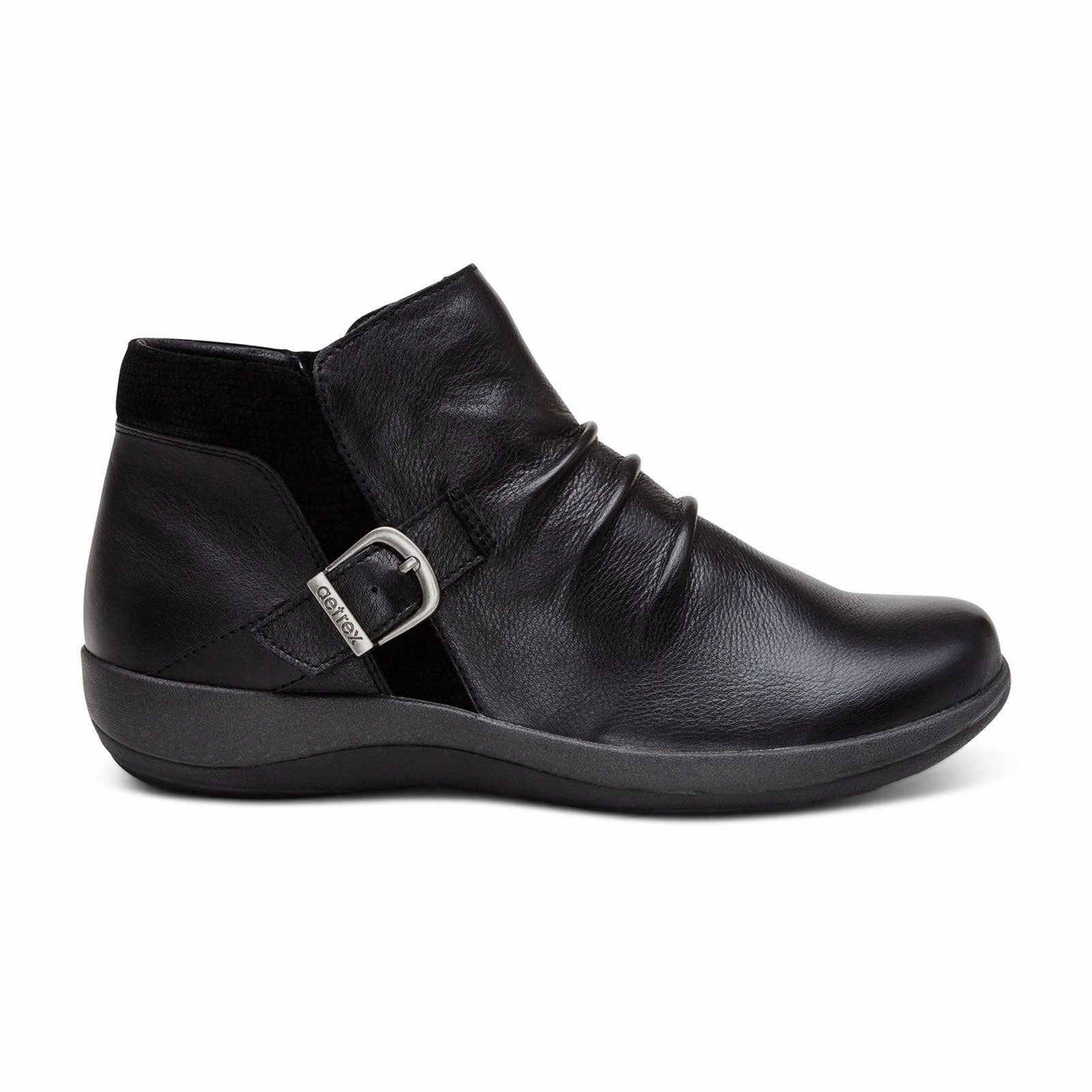 Aetrex Luna Ankle Boot (Women) - Black Insulated Interior