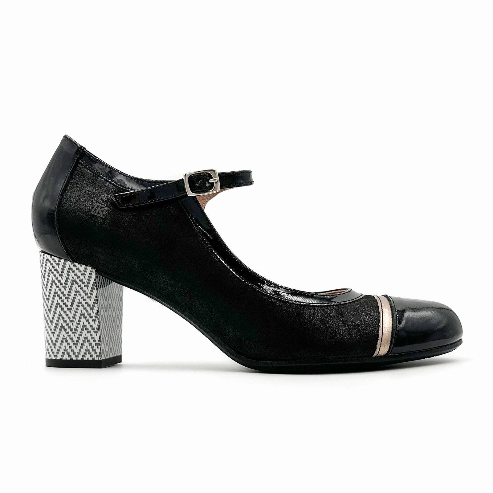 Pool Wear Gentle Walk Dorking Rodin D9092 Heeled Mary Jane (Women) - Lamin Negro