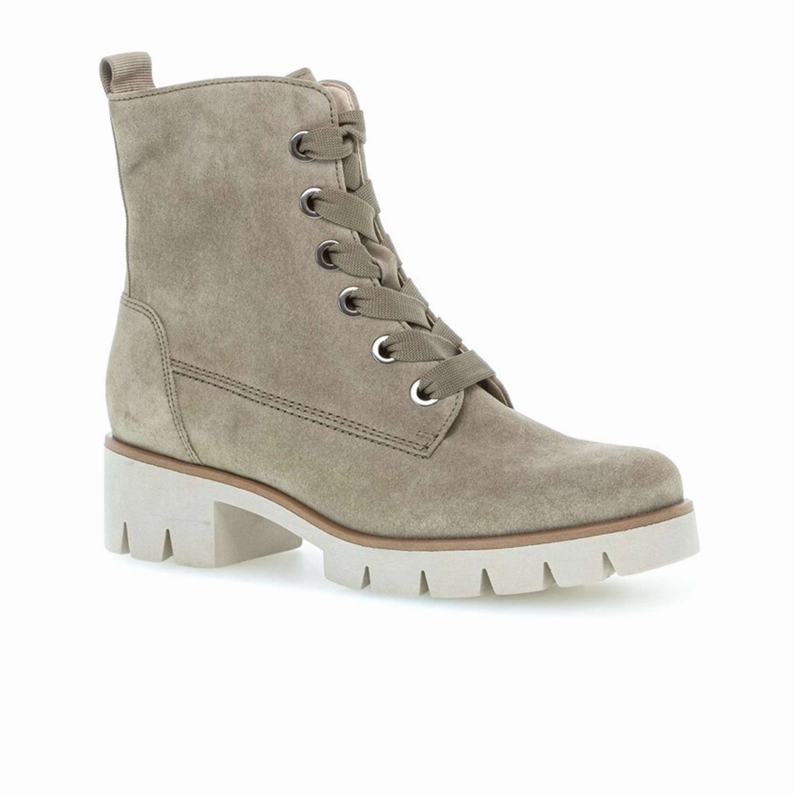 Gabor 711 Lug Sole Combat Boot (Women) - Salbei Minimalist Look