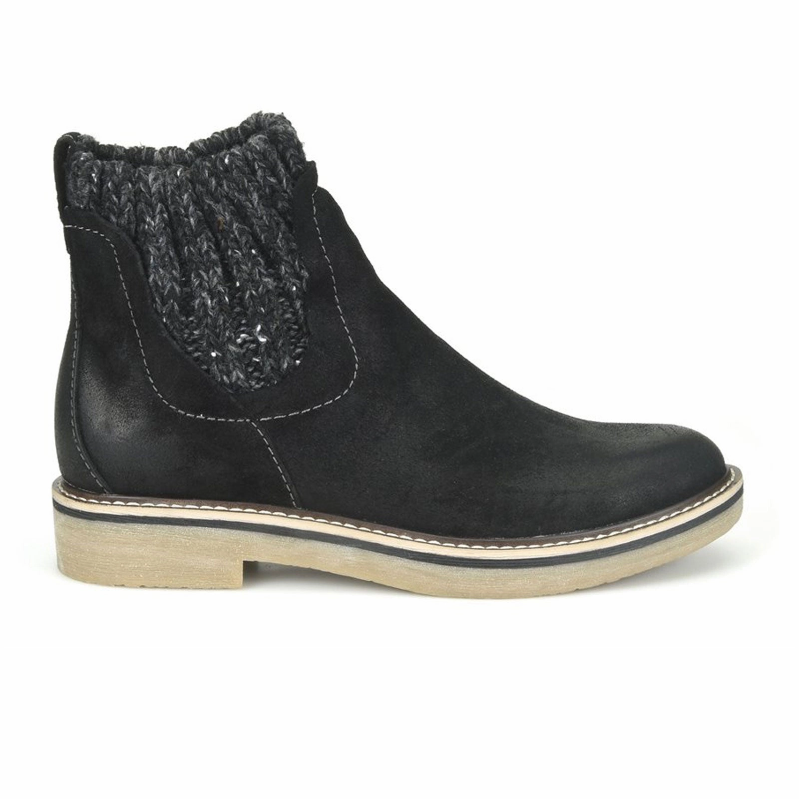 Comfortiva Rawnie Ankle Boot (Women) - Black Easy Clean Cushioned Step Work Commute