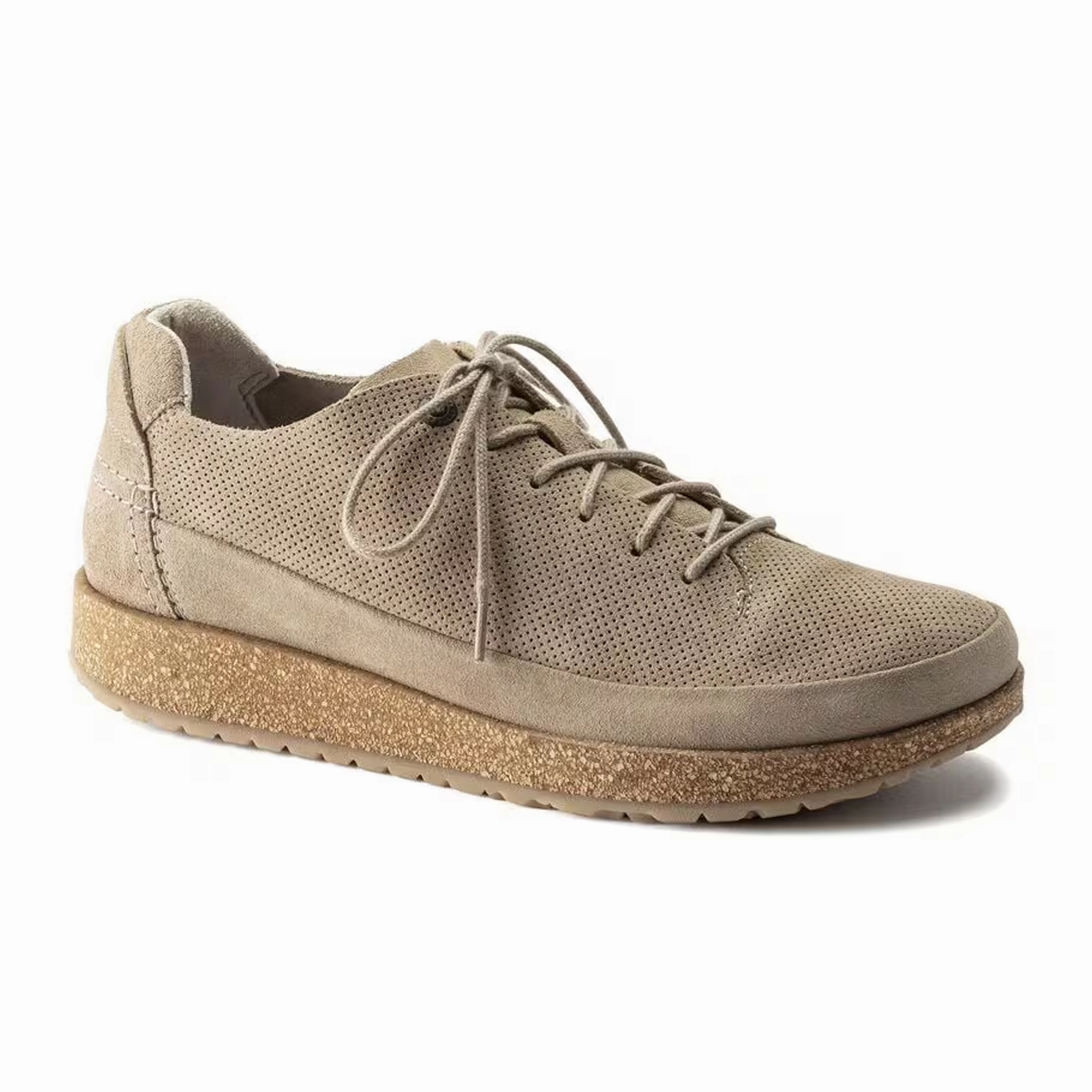 Birkenstock Honnef Low Lace Up (Unisex) - Light Sandcastle Perf Suede Effortless Walking Dynamic Arch Contouring