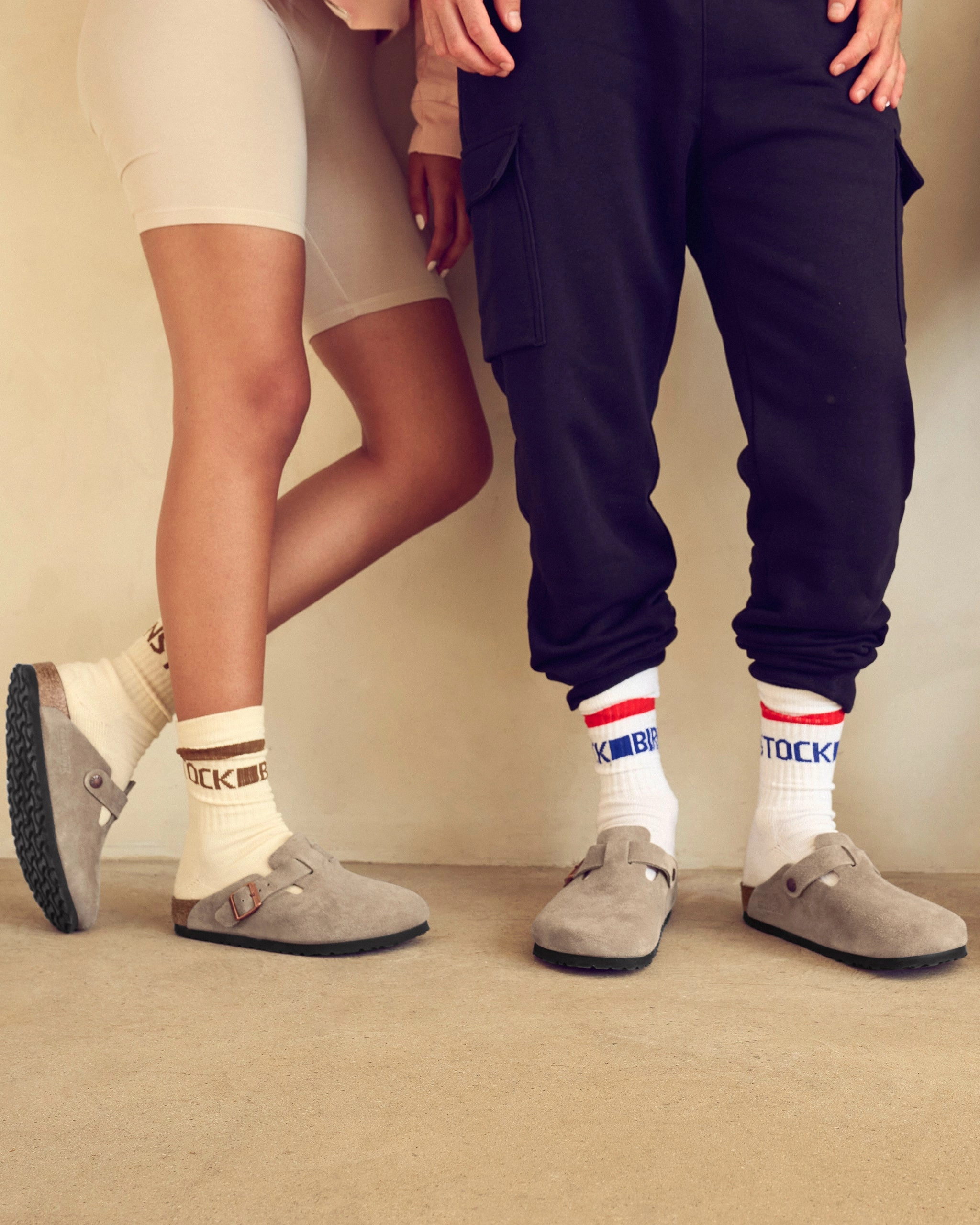 BOSTON SOFT CLOG - TAUPE - SUEDE Padded collar design