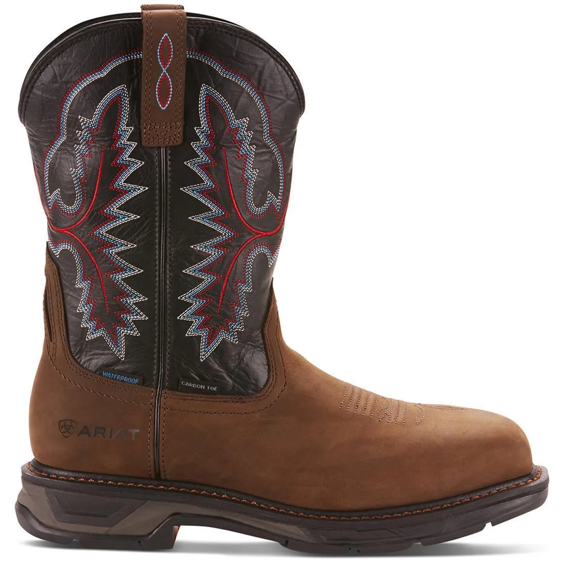WorkHog XT Wide Square Toe Waterproof Carbon Toe Work Boot Oily Distressed Brown all - weather Durable arch