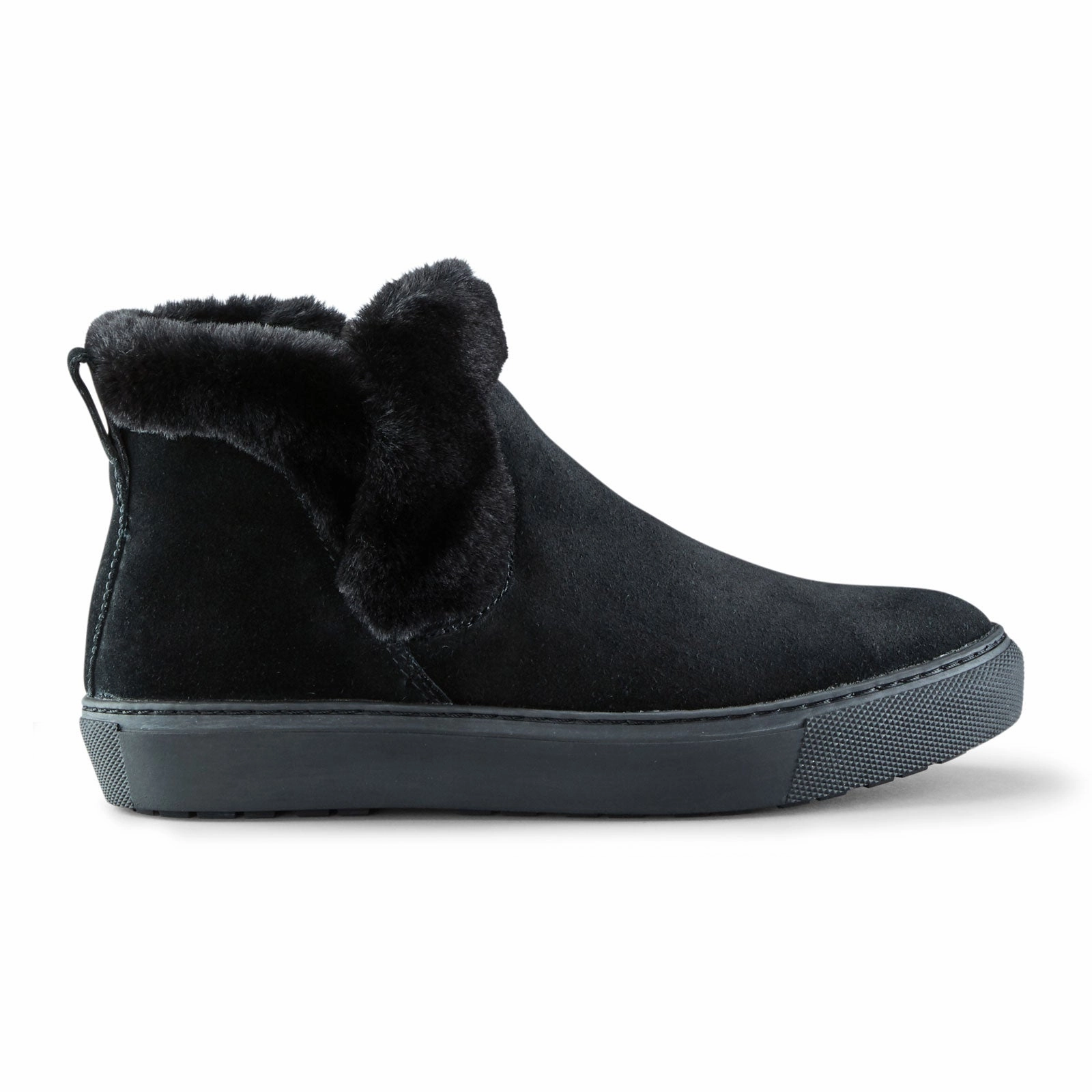 Cougar Duffy Winter Ankle Boot (Women) - Black Suede Slip-Resistant Sole High-Top Style