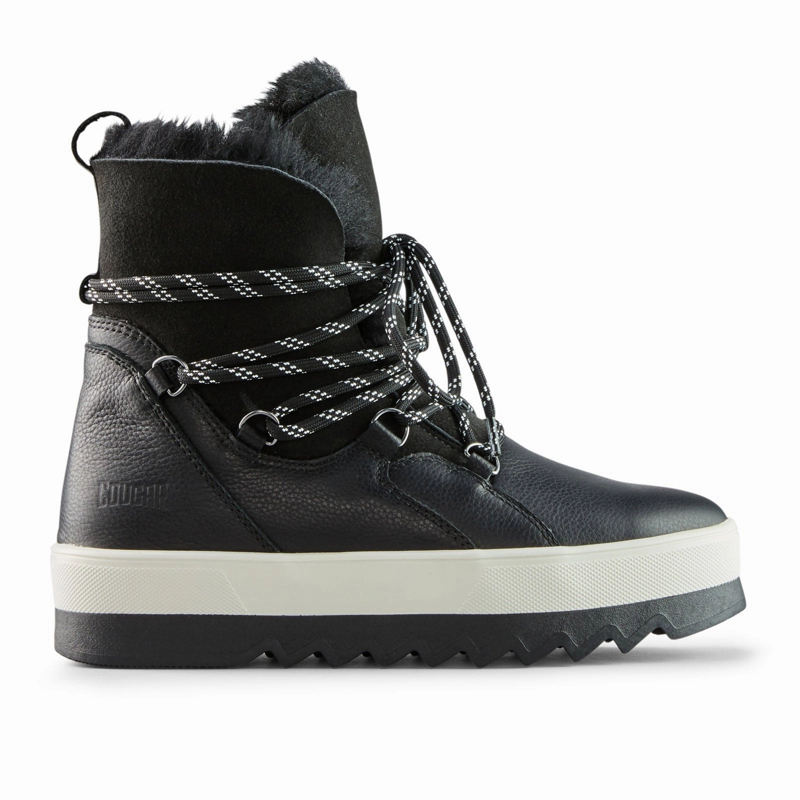 Weekend Wear Stylish Footwear Cougar V-Five Waterproof Boot (Women) - Black Leather/Shearling