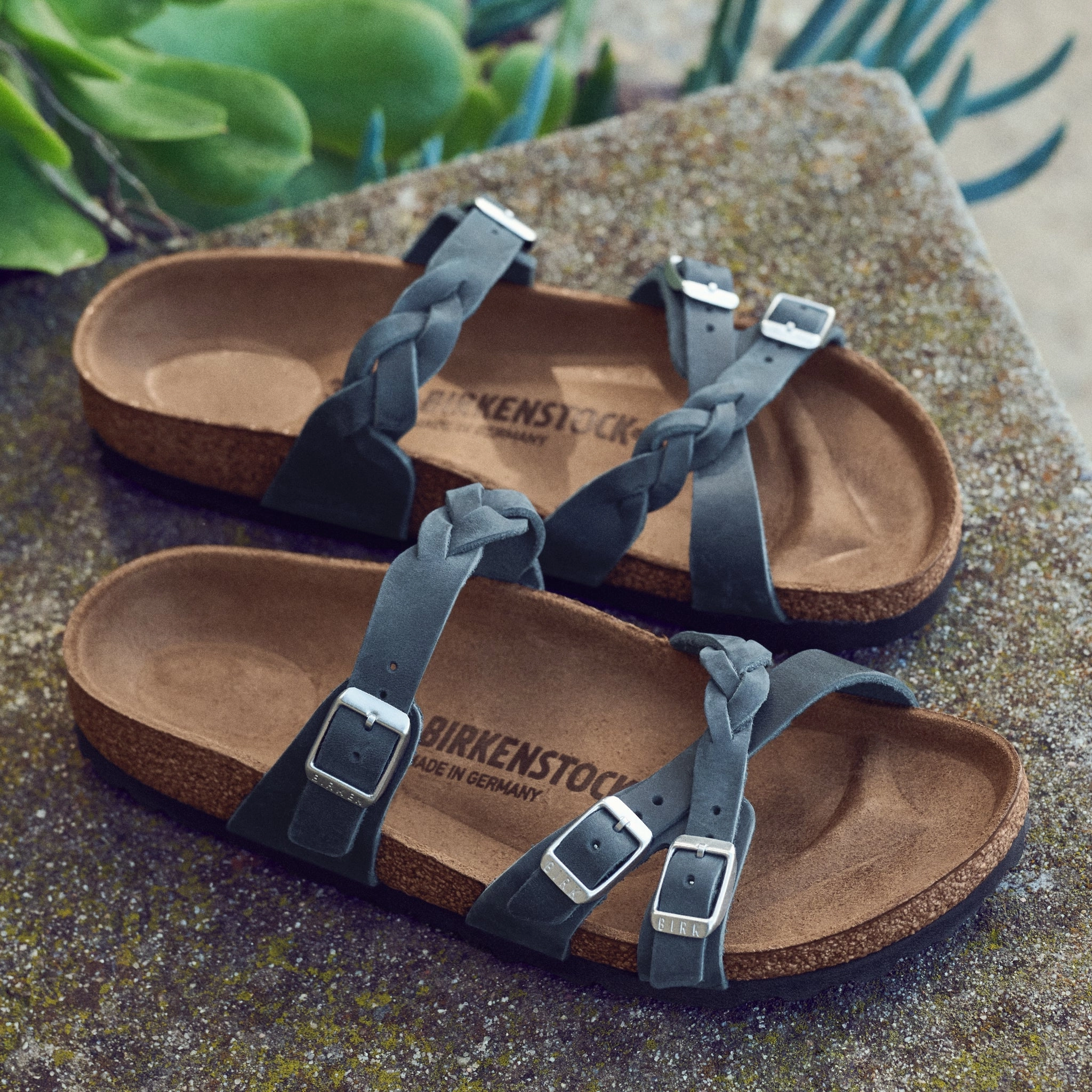 least formal thickest FRANCA BRAID - NAVY - OIL LEATHER