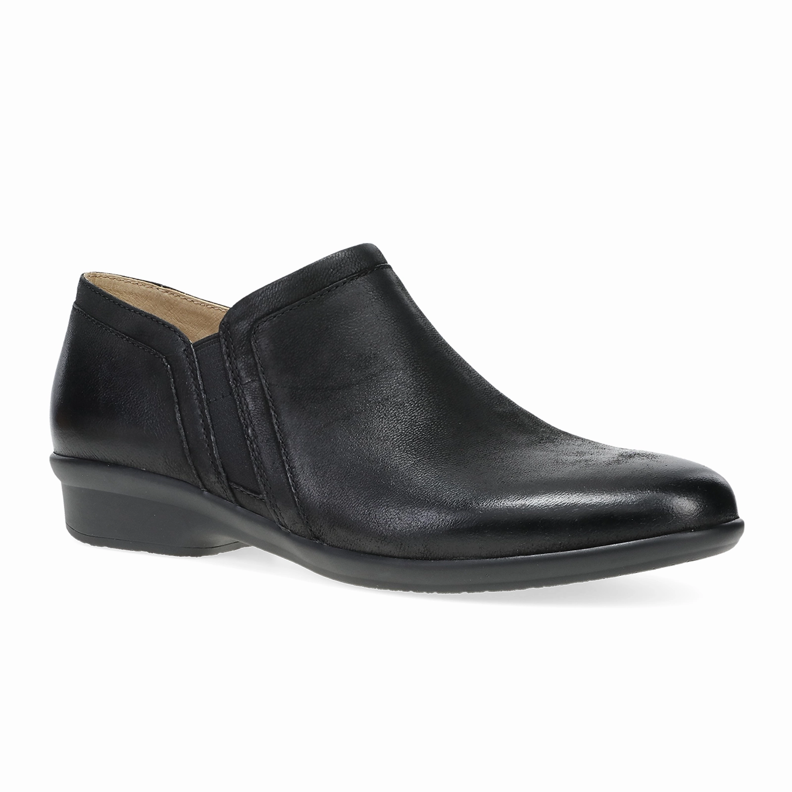 Multi-Purpose Dansko Cheryl Ankle Bootie (Women) - Black Burnished Nubuck