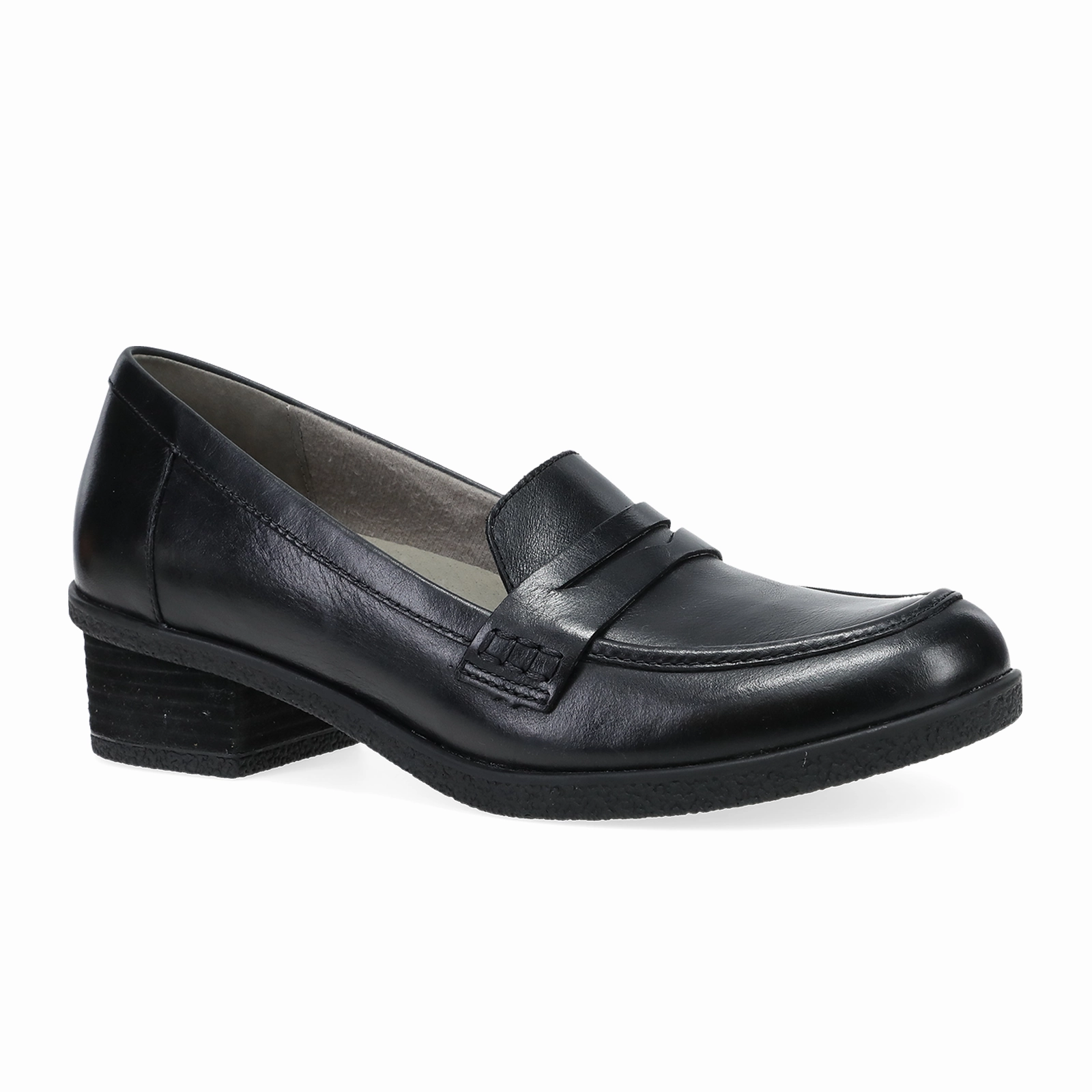 Dansko Danica Loafer (Women) - Black Waterproof Burnished Durable Rubber