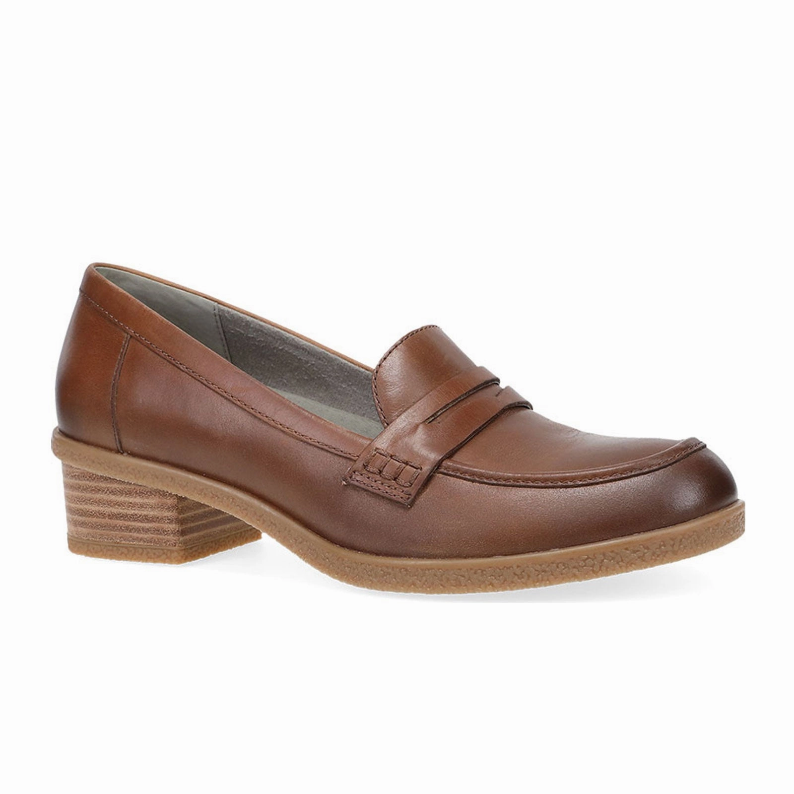 Padded Heel Cutout Dansko Danica Loafer (Women) - Tan Waterproof Burnished