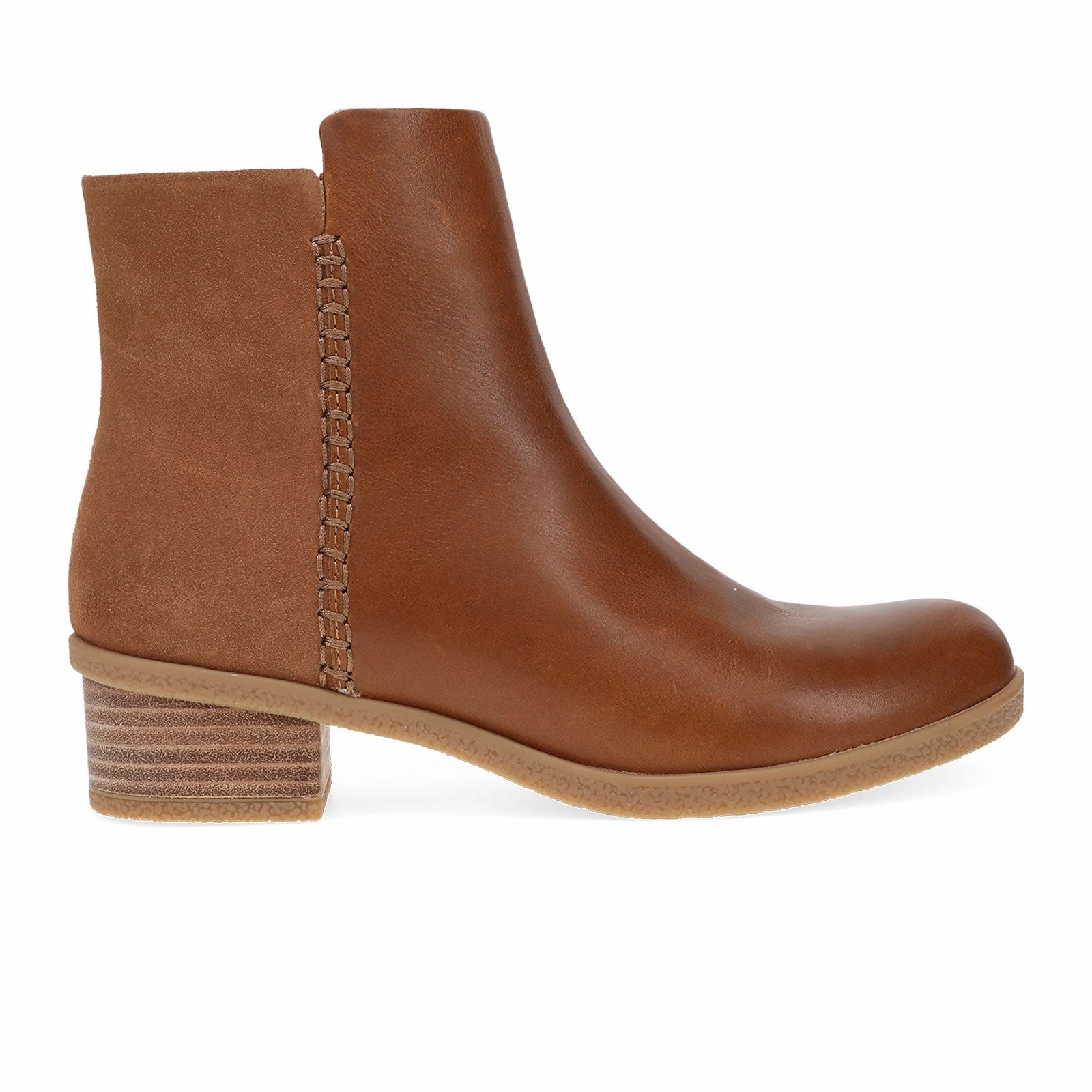 Dansko Denay Ankle Boot (Women) - Saddle Waterproof Milled Low Profile All Day Worker slip-resistant