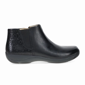 Cushion Build Dansko Sherry Ankle Boot (Women) - Black Waxy Burnished