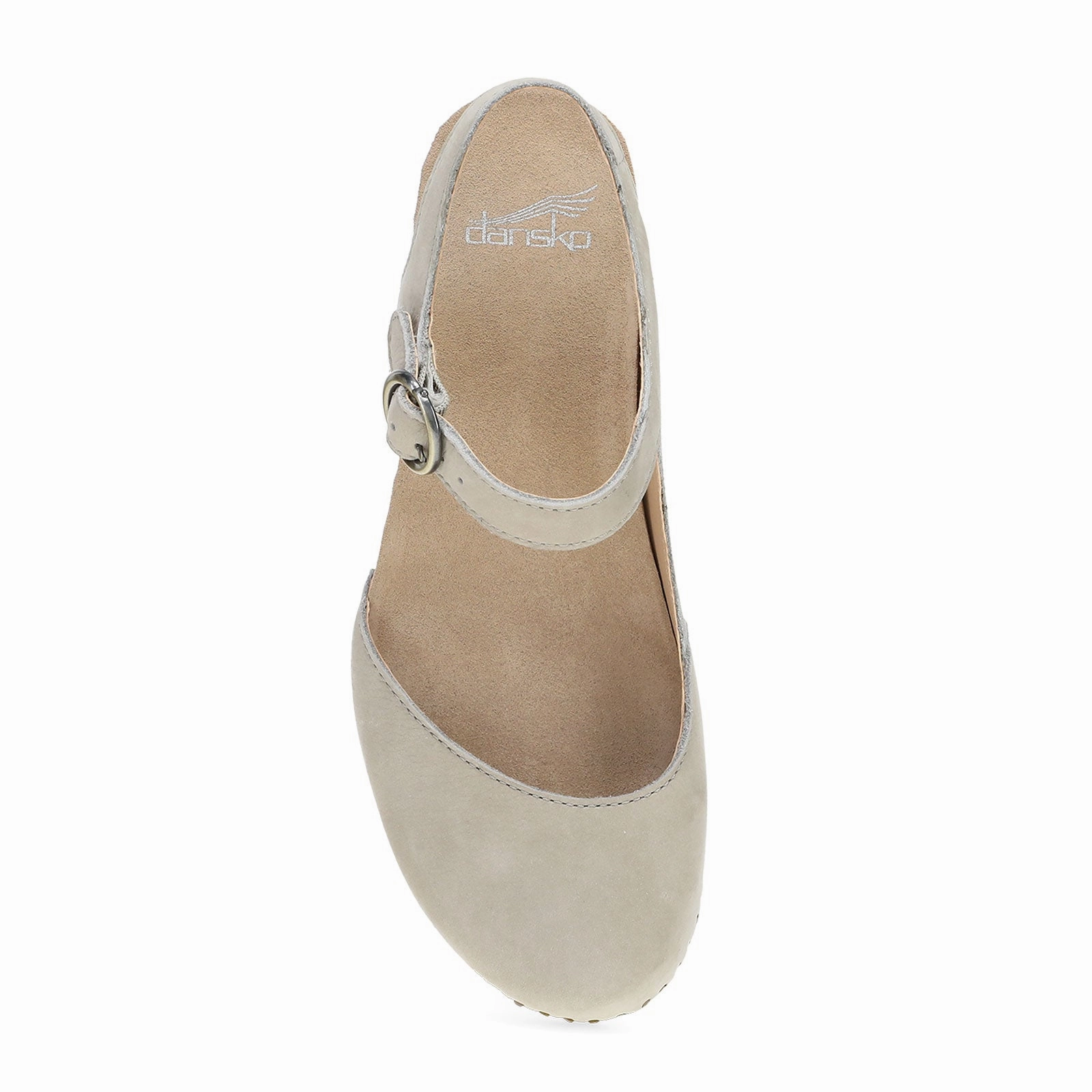 Dansko Taytum Heeled Sandal (Women) - Taupe Milled Nubuck Customizable Straps Slip Resistant Sole
