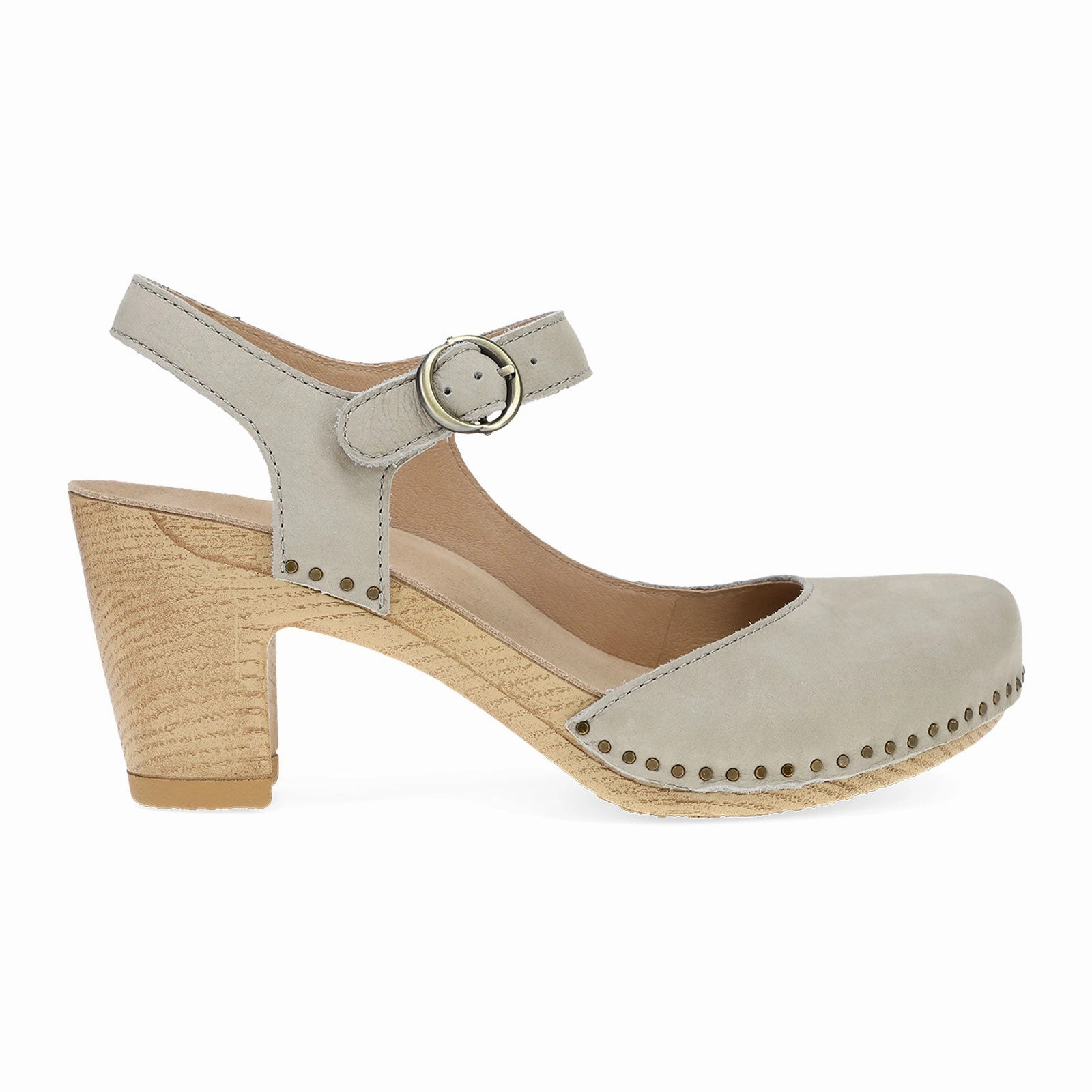 Dansko Taytum Heeled Sandal (Women) - Taupe Milled Nubuck Step Fresh