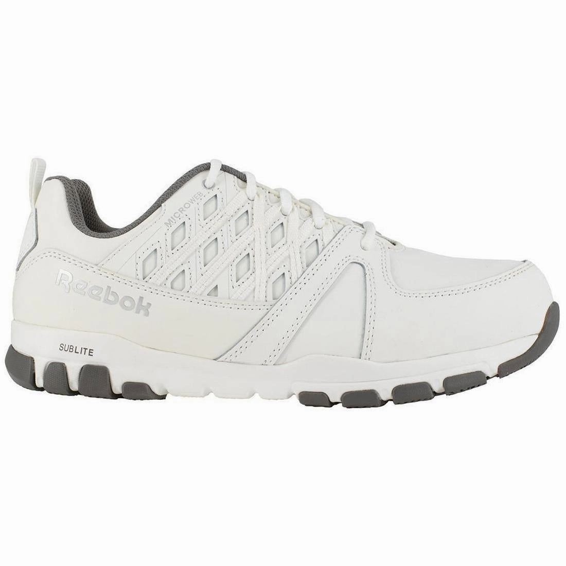 Posture correction Women's Sublite Steel-Toe Athletic Work Shoe White