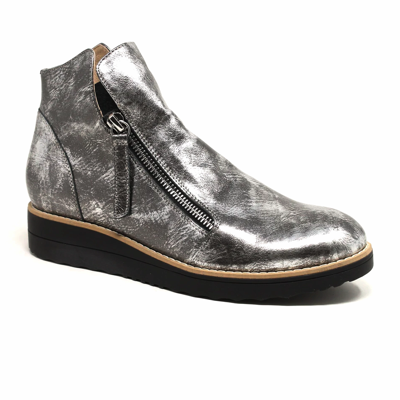 EasyToClean Django & Juliette Ohmy Ankle Boot (Women) - Black/Pewter Smudge Leather