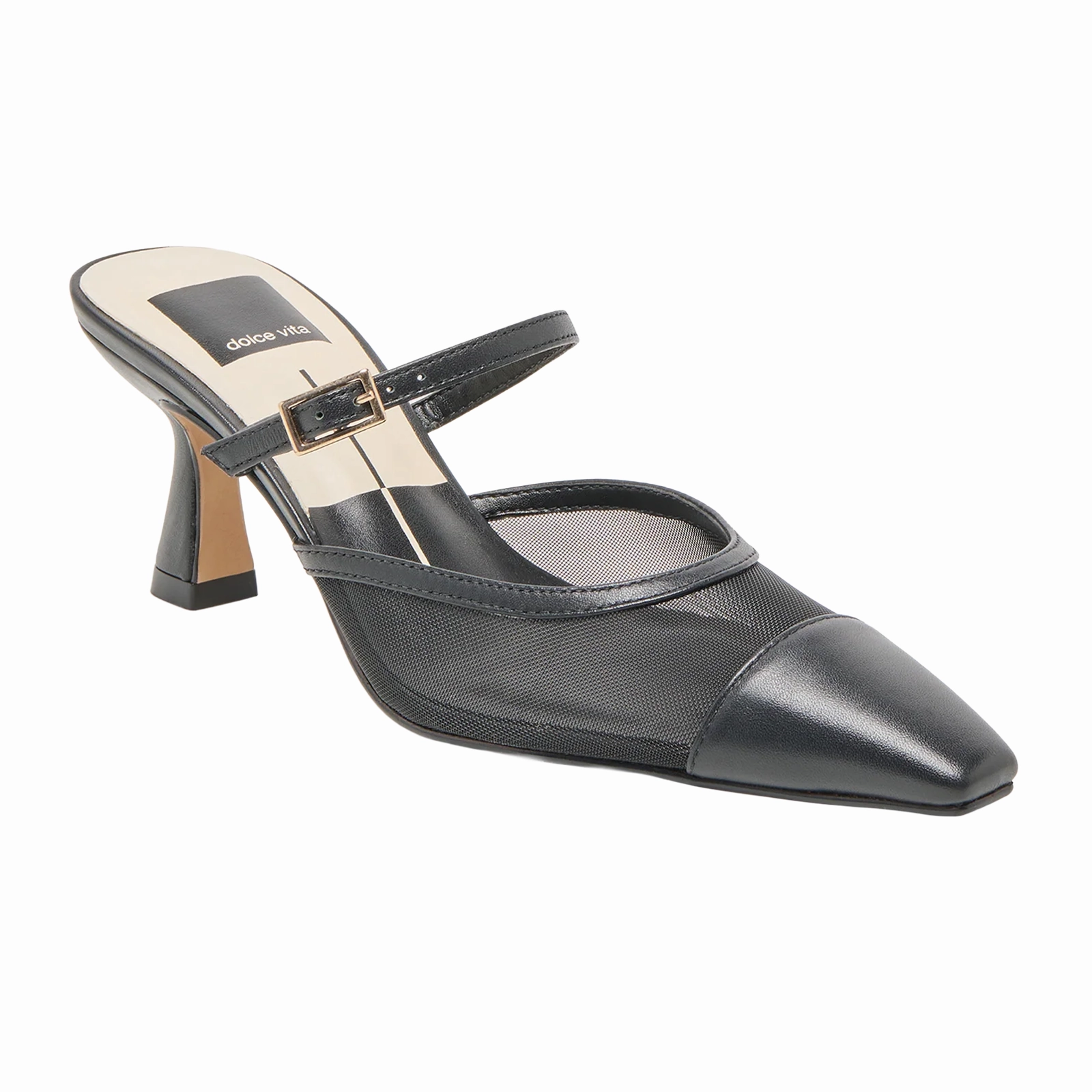Dolce Vita Loyd Heeled Mule (Women) - Onyx Smooth Walk
