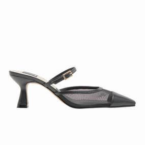 Adjustable Comfortable Straps Dolce Vita Loyd Heeled Mule (Women) - Onyx