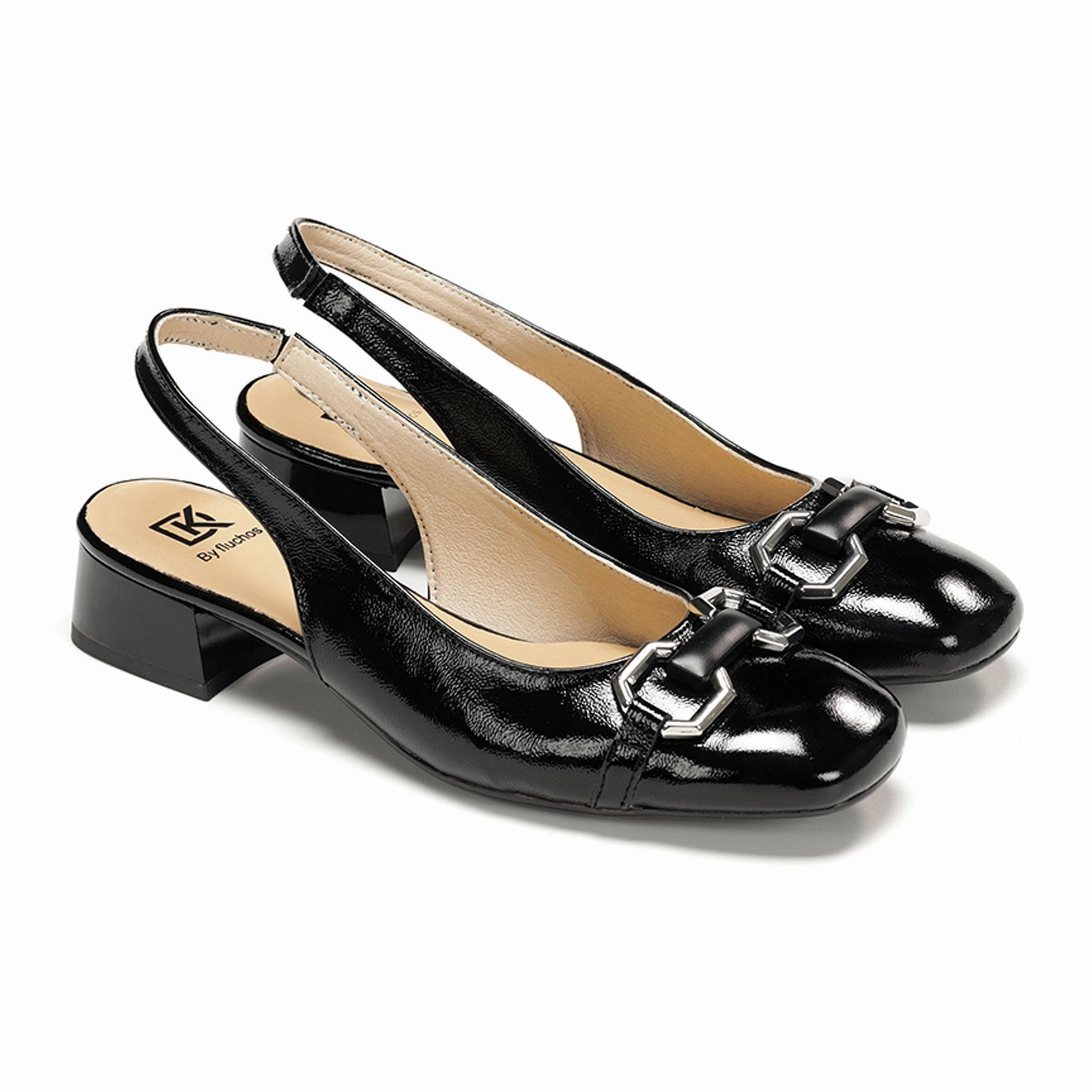 UV Resistant Webbing Dorking Gia D9307 Slingback Heel (Women) - Negro