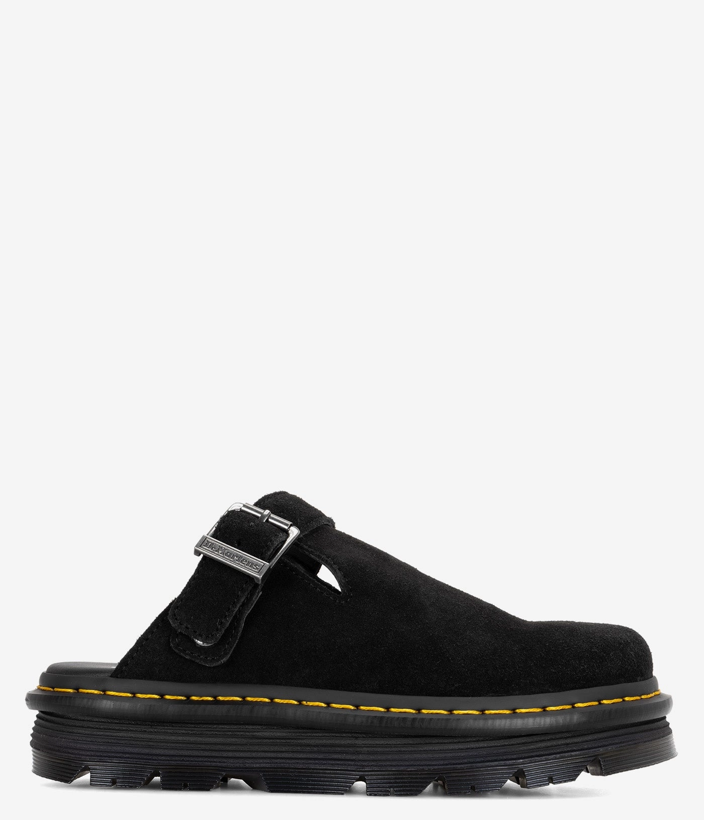 design - complexity - level Dr. Martens Zebzag Suede Slingback Platform Mule