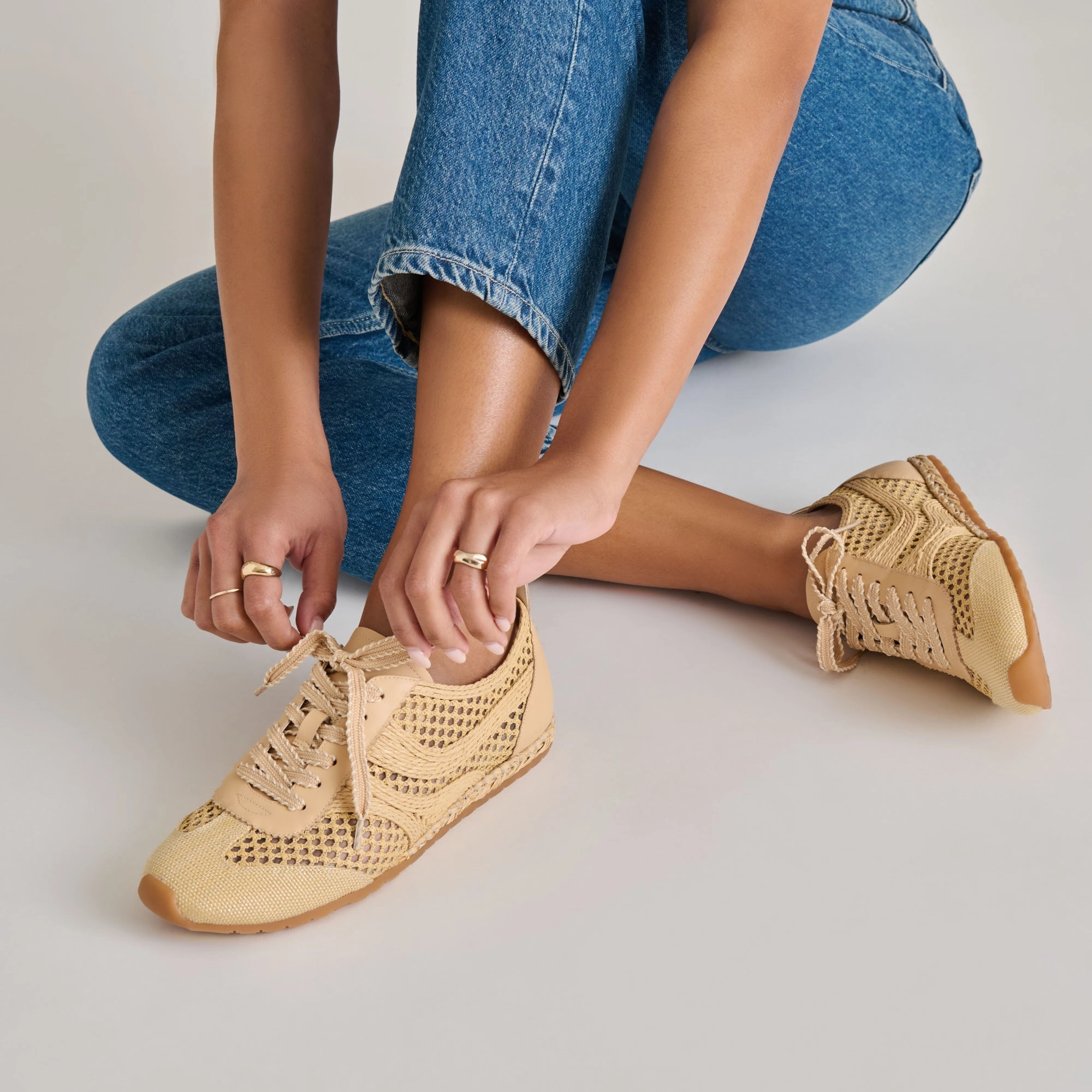 DREAM SNEAKERS LT NATURAL WOVEN RAFFIA No Hassle Casual Style